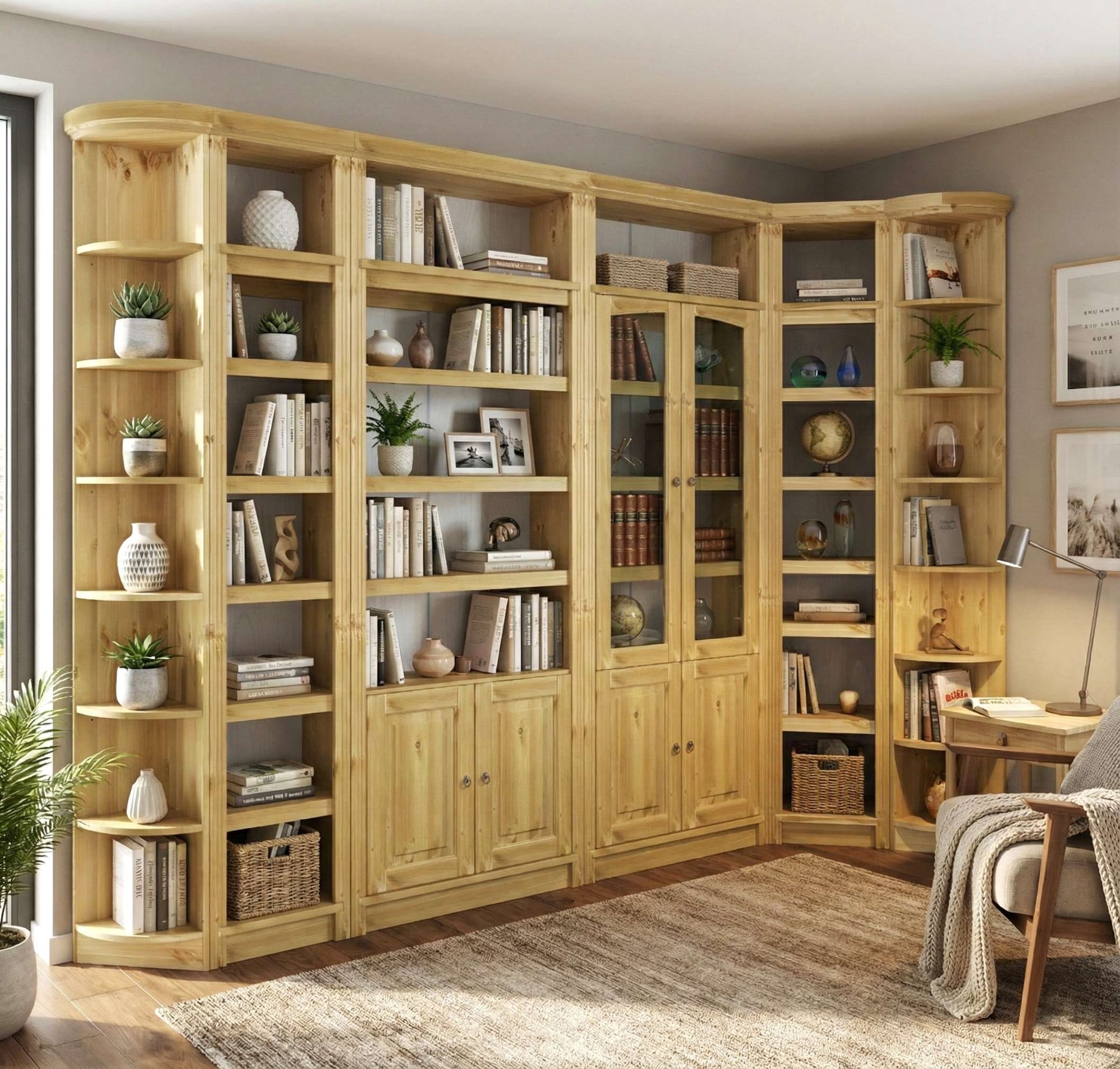 OTTO home Eckregal »Soeren Regal Höhe 220 cm, massive Kiefer, FSC®-zertifiziert« passend für Regale Soeren mit einer Tiefe von 29 cm