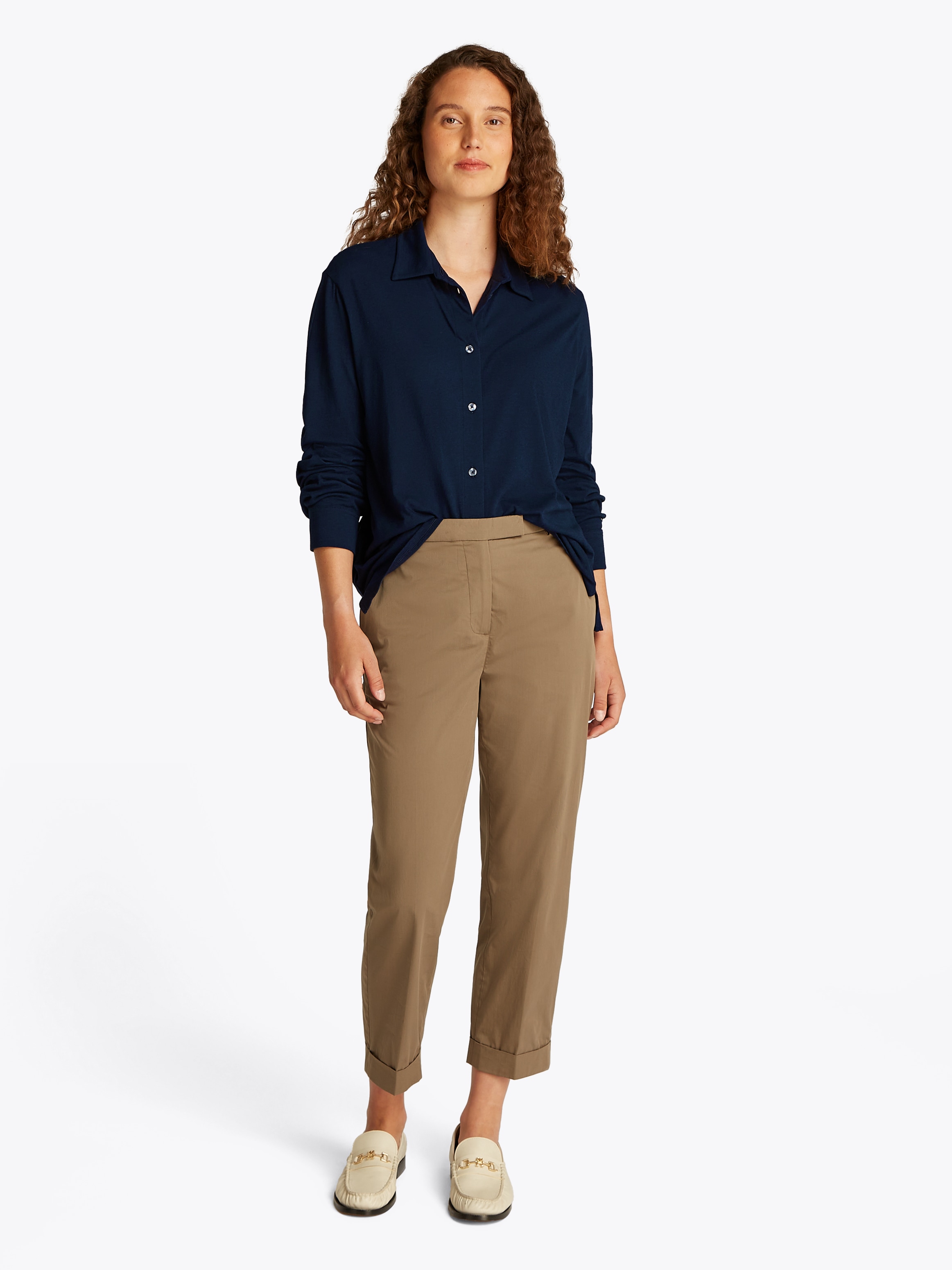 Tommy Hilfiger Klassische Bluse »CASUAL BTN DOWN SHIRT LS«, mit Metalllabel