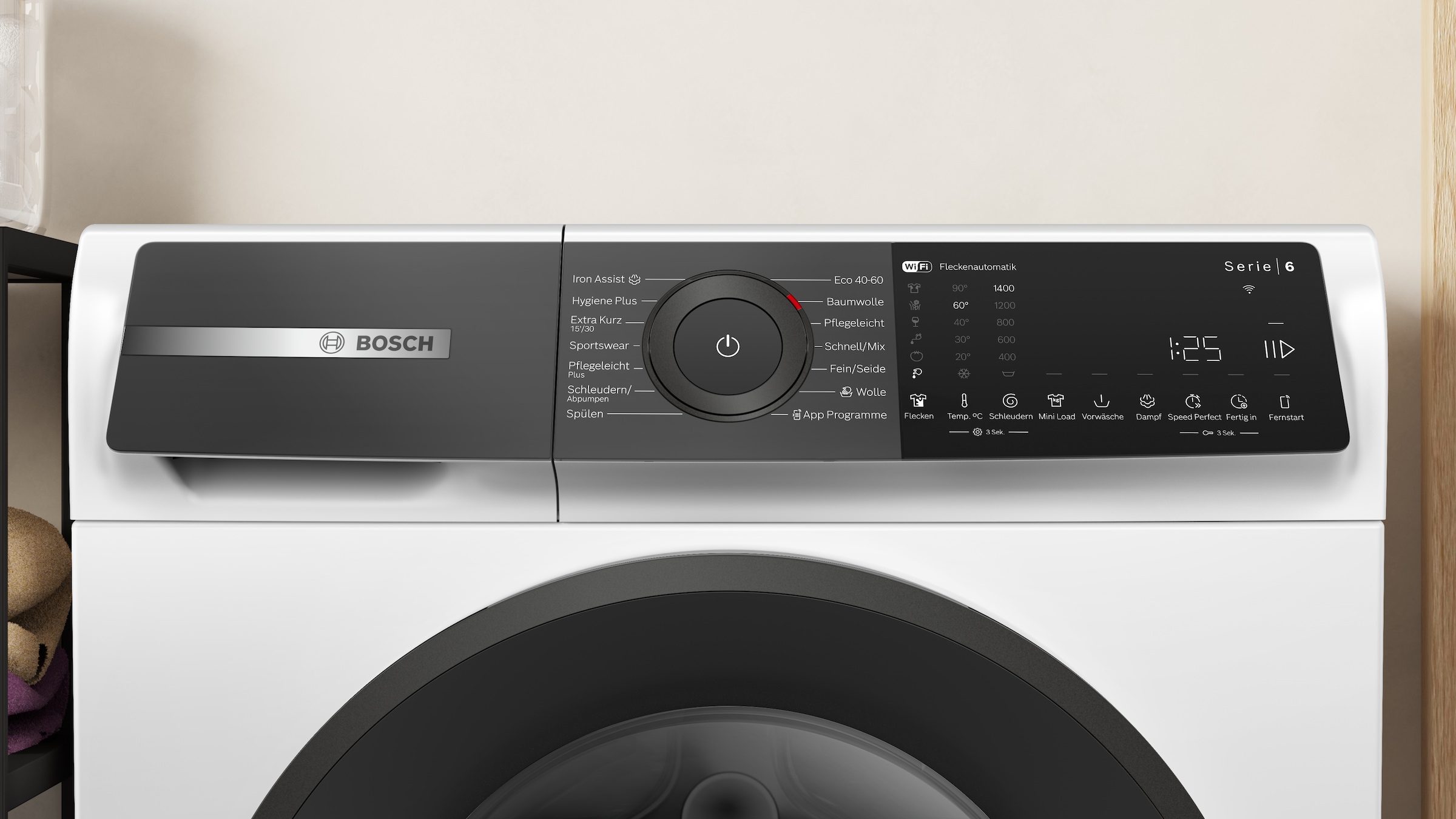 BOSCH Waschmaschine Serie 6 »WGH244M40« 9 kg 1300 U/min Energieverbrauch A-20%, Mini Load Option max. deine Energieeinsparung