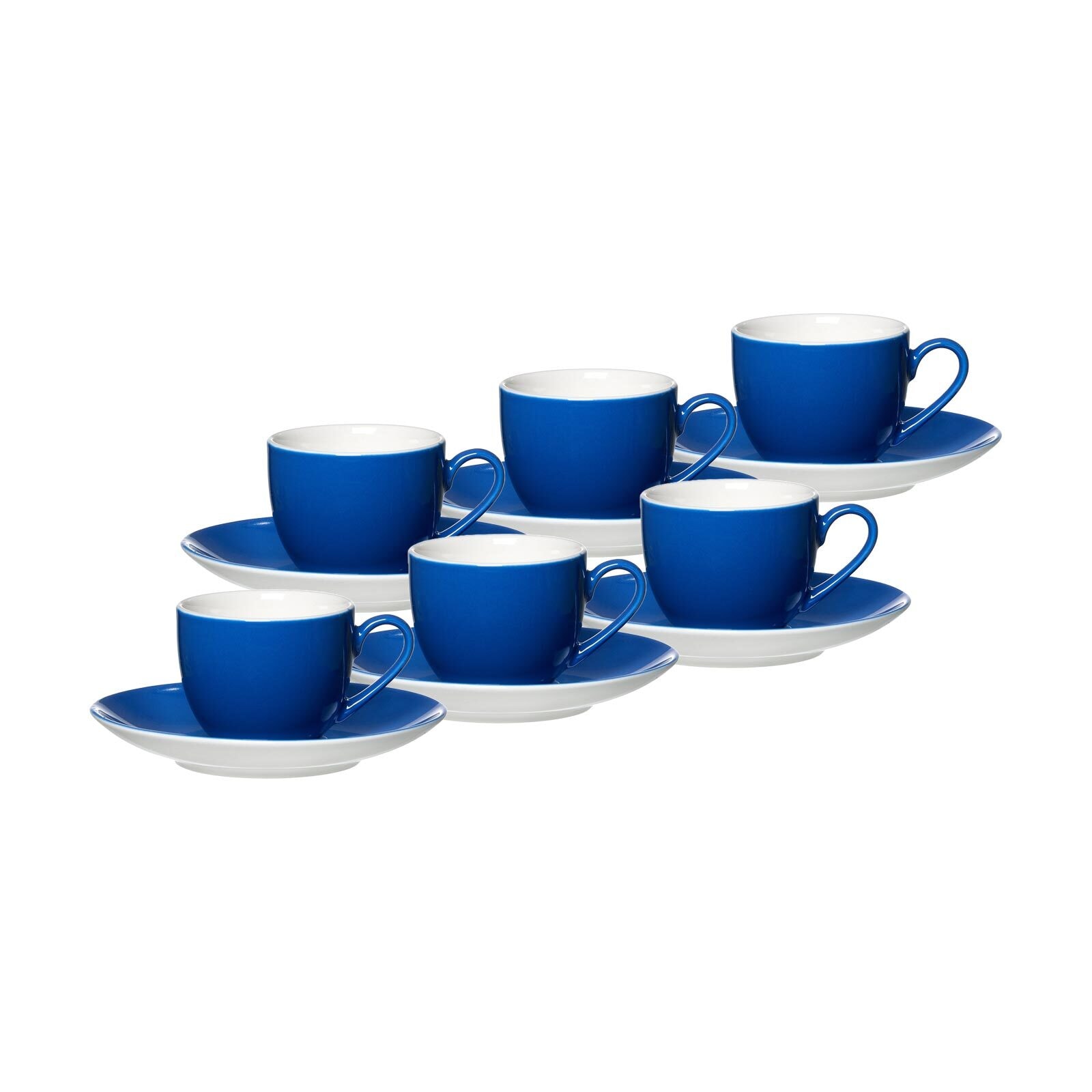 Ritzenhoff & Breker Espressotassen und -untertassen Doppio 80 ml 6er Set