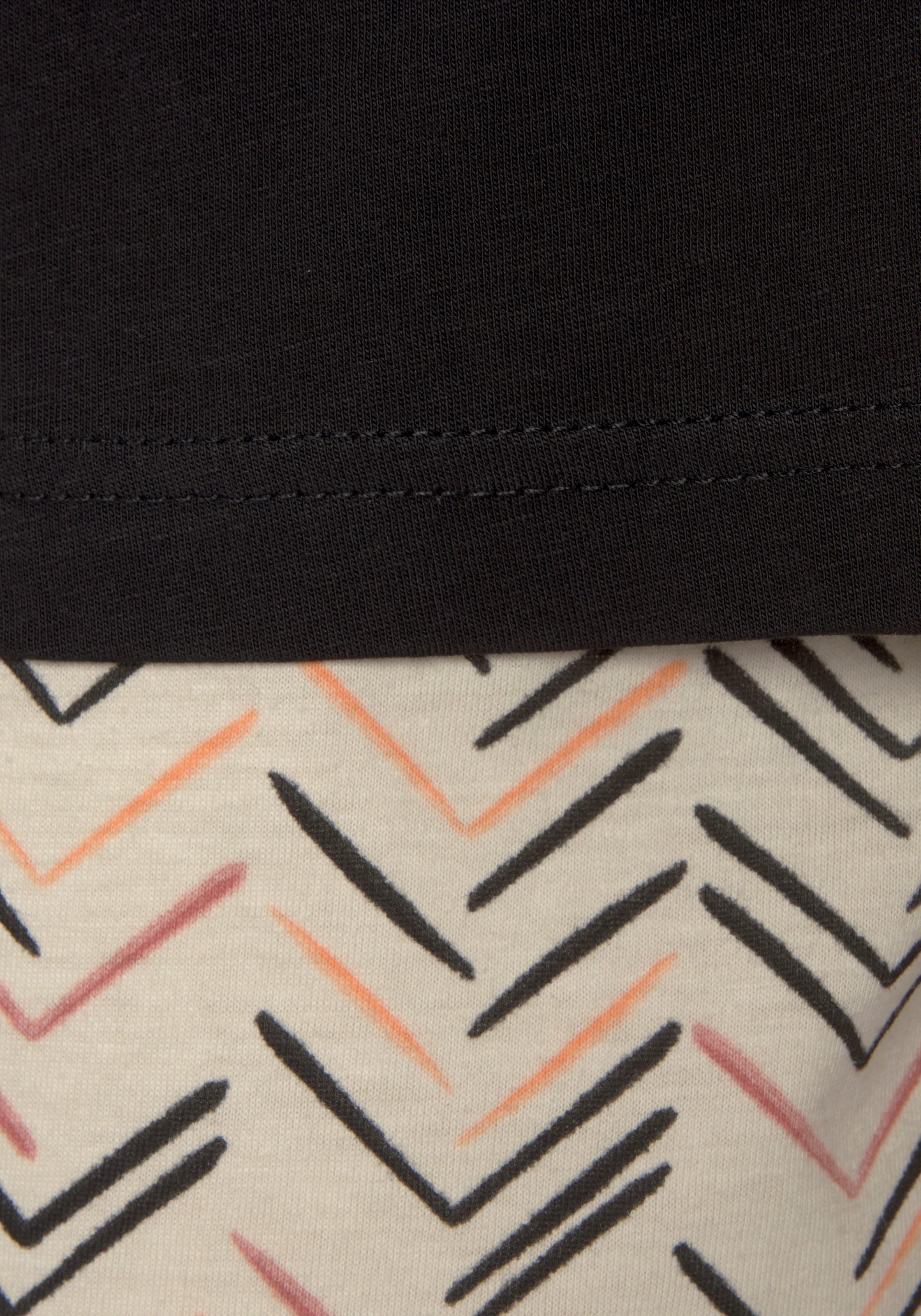 Vivance Dreams Shorty Set, 2 tlg. mit malerischem Fischgrat-Muster