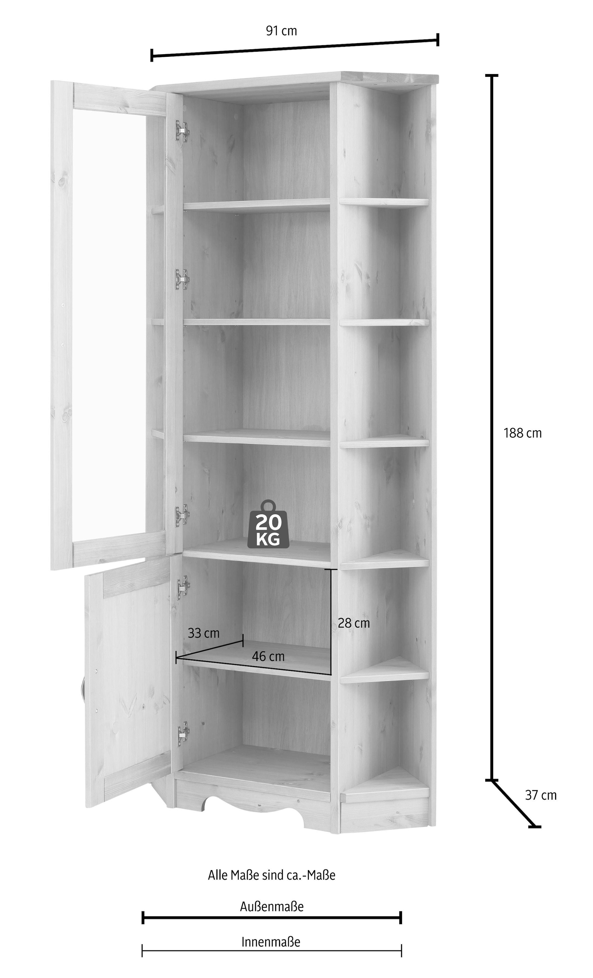 Home affaire Eckvitrine »Trinidad«, Höhe 188 cm