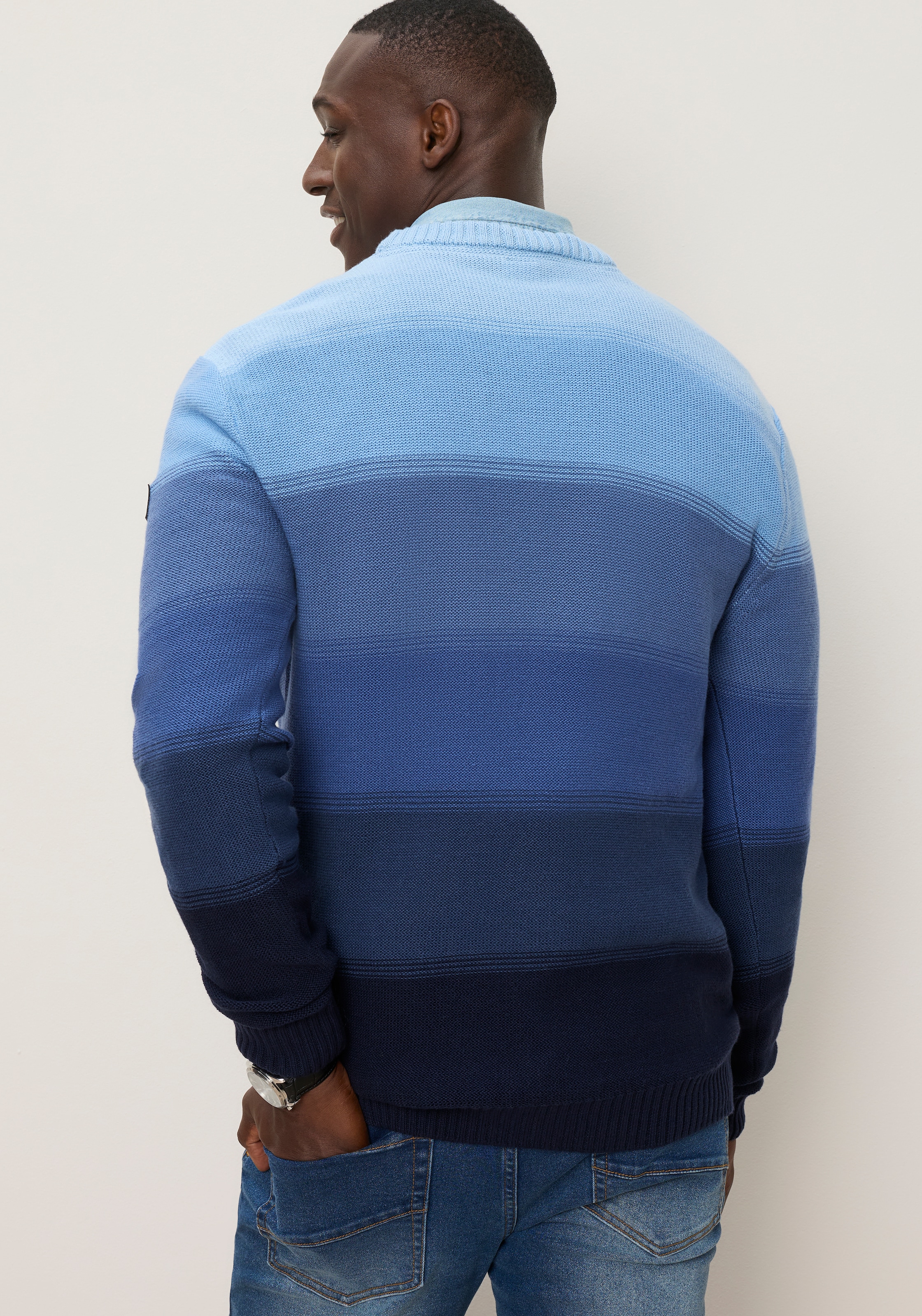 KangaROOS Strickpullover mit Rundhalsausschnitt, Regular Fit, aus Baumwolle, Langarm