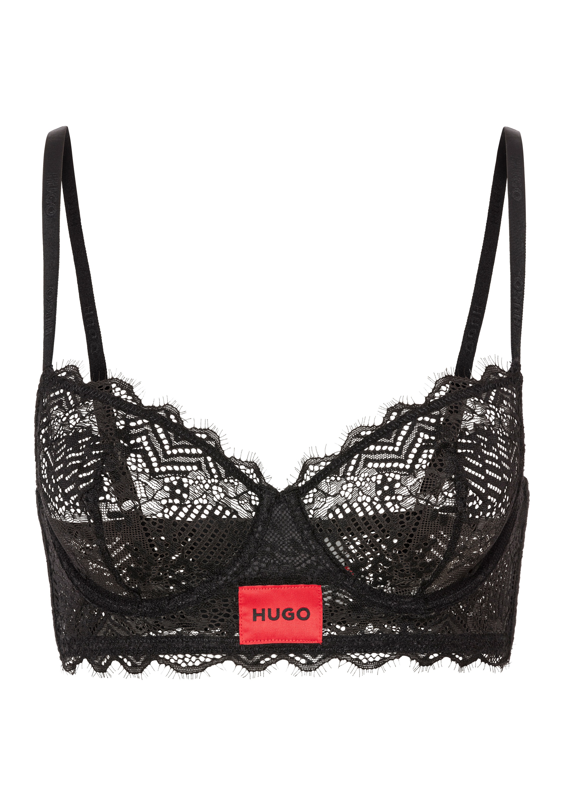 HUGO Underwear Bügel-BH »UNDERWIRE B. RL LACE«, Mit HUGO Logo auf dem Bund