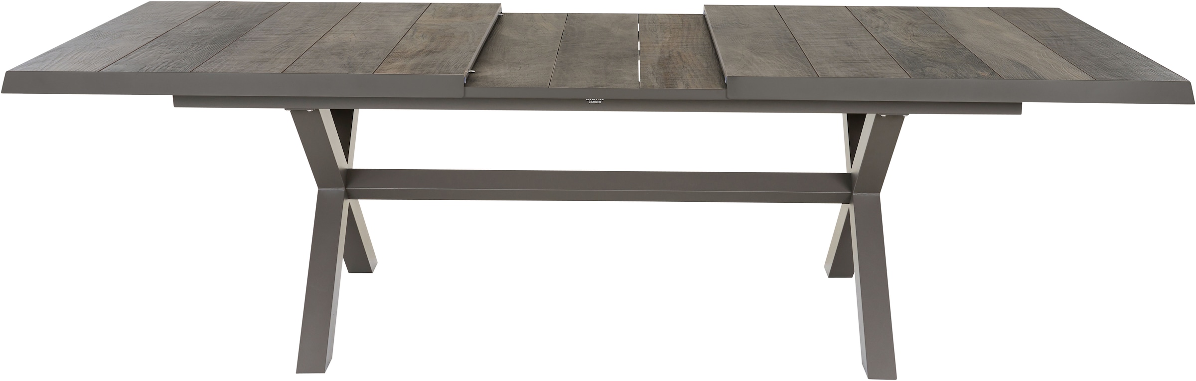 Siena Garden Gartentisch »»Sincro« Ausziehtisch 200-260x100cm mit Keramikleisten« einfacher Synchronauszug
