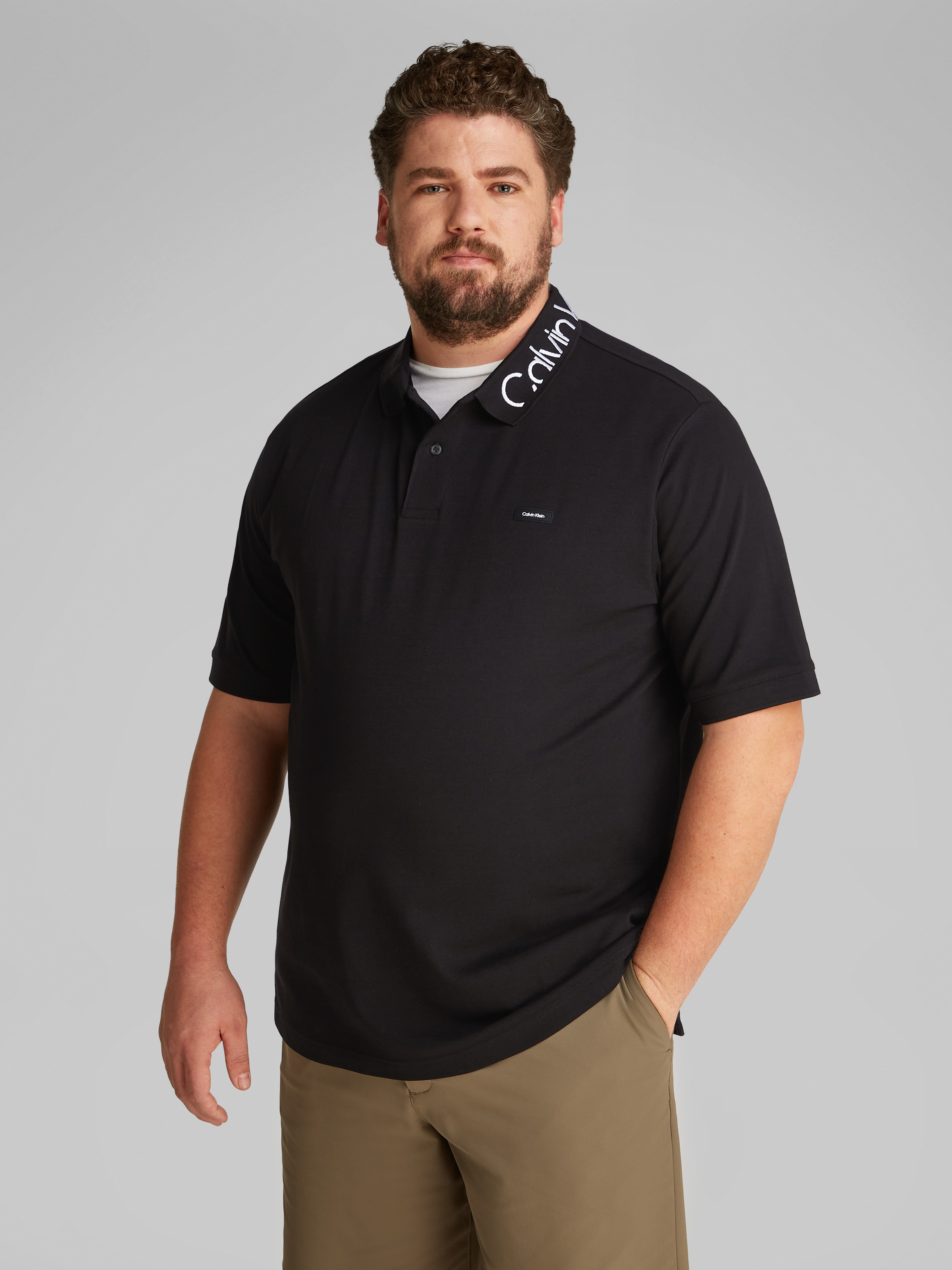 Calvin Klein Big&Tall Poloshirt »BT_STRETCH PIQUE LOGO CLLR POLO«, in großen Größen
