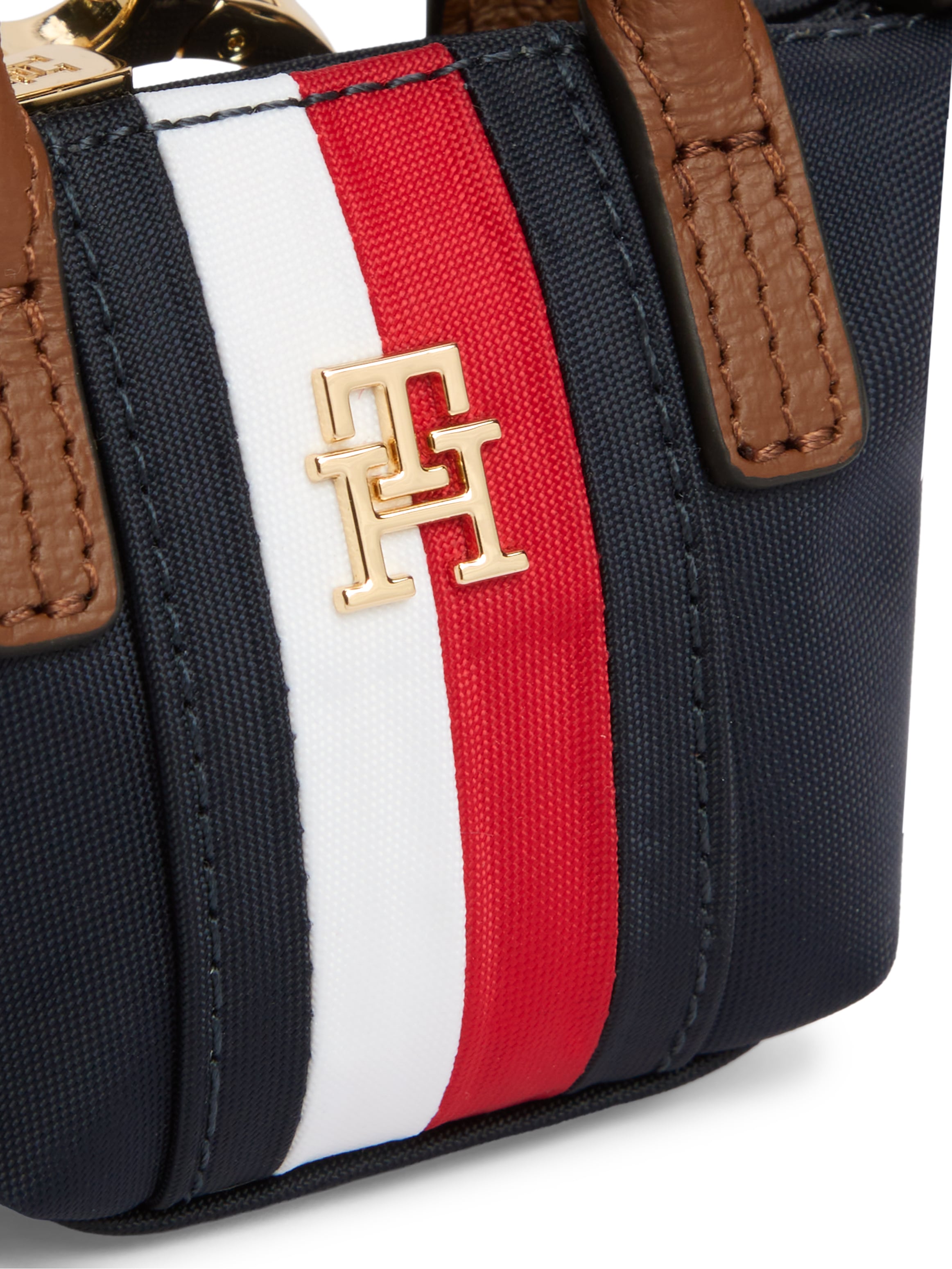 Tommy Hilfiger Taschenanhänger »TH CHARMS POPETTE NANO CORP« Damen Schlüsselanhänger, Bag Charm mit TH-Logo