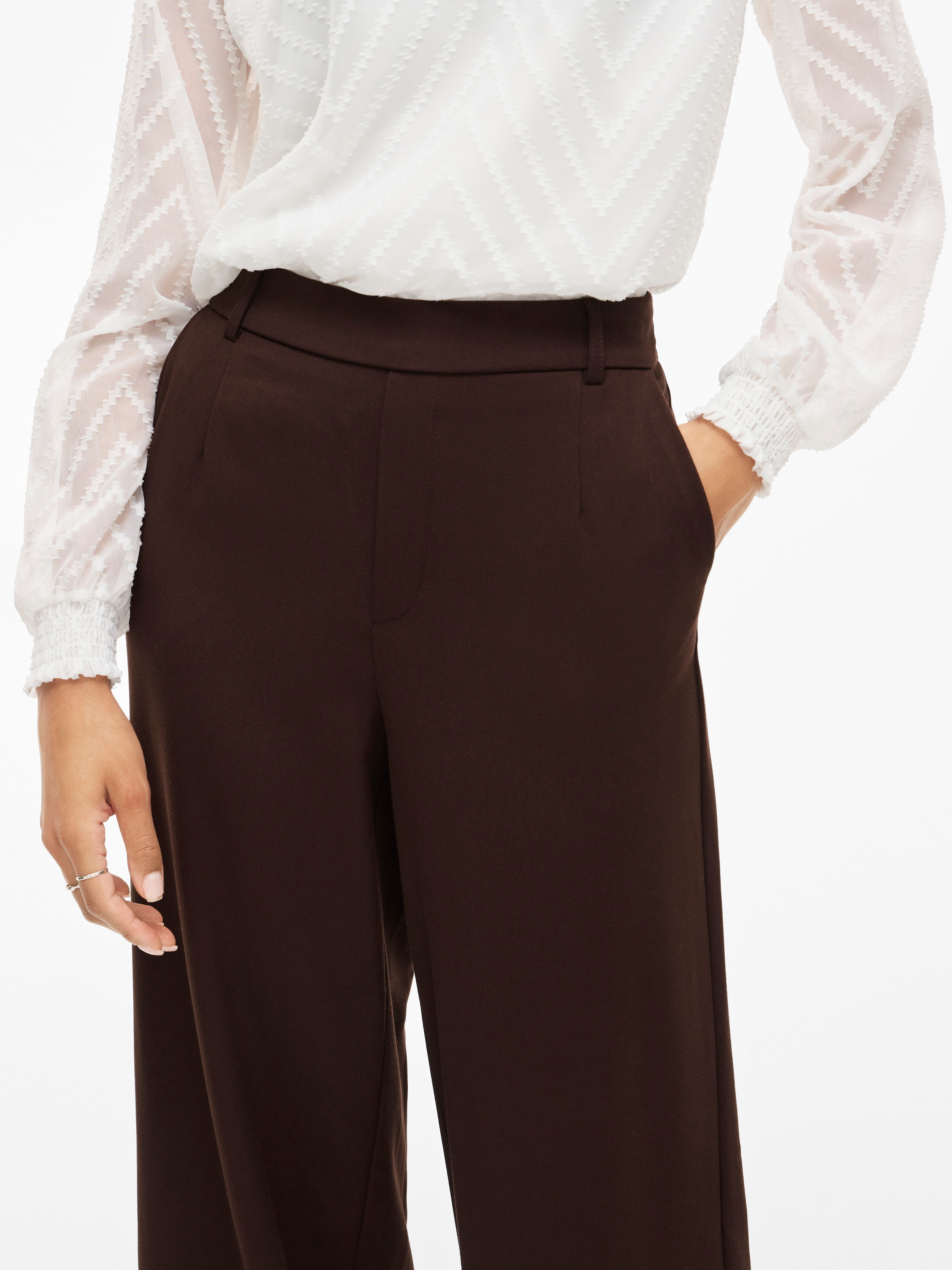 Vila Anzughose »VIVARONE HW WIDE PANT - NOOS«  Materialmix, slim fit