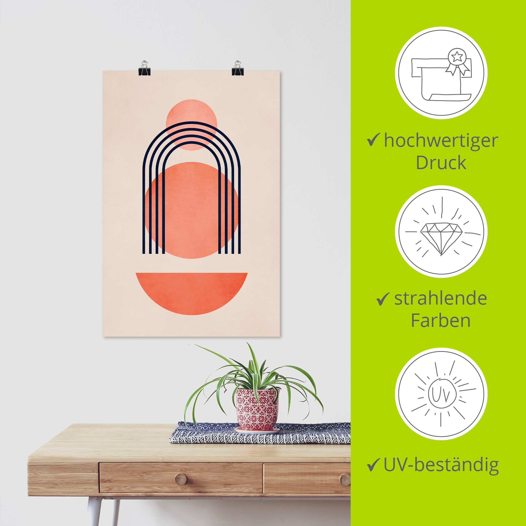 Artland Wandbild »Geometrica Nr. 7«, Muster, (1 St.), als Alubild, Leinwandbild, Poster, Wandaufkleber in verschied. Größen
