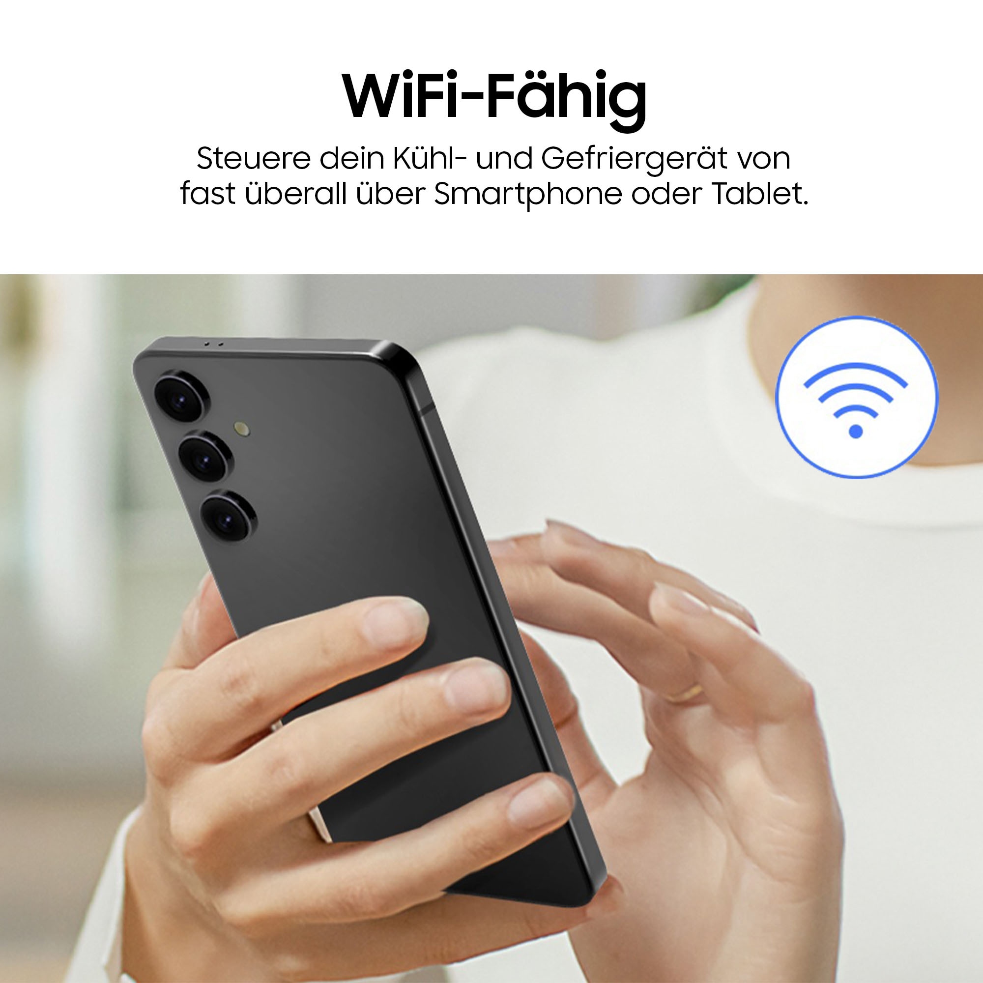 Samsung Side-by-Side RS70F »RS70F66KBFEF« 178 cm hoch 91,2 cm breit Eis- und Wasserspender, Al Energy Mode, No Frost+