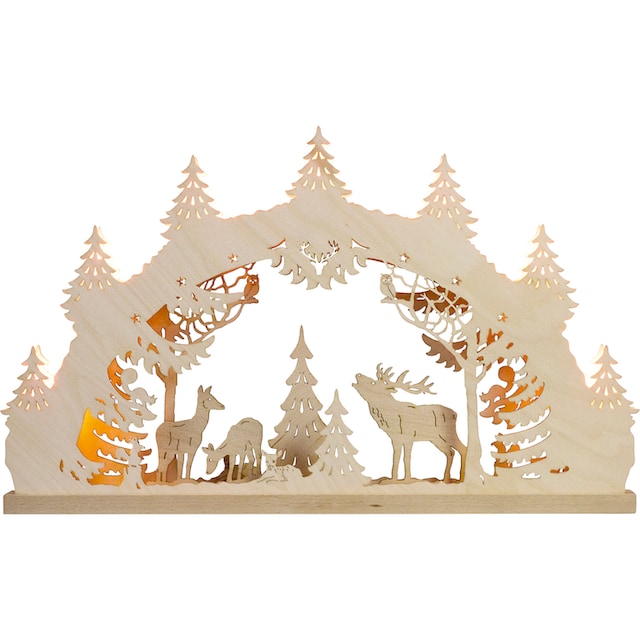 Weigla LED Schwibbogen »Hirschfamilie, Weihnachtsdeko«, 7-flammig online  kaufen