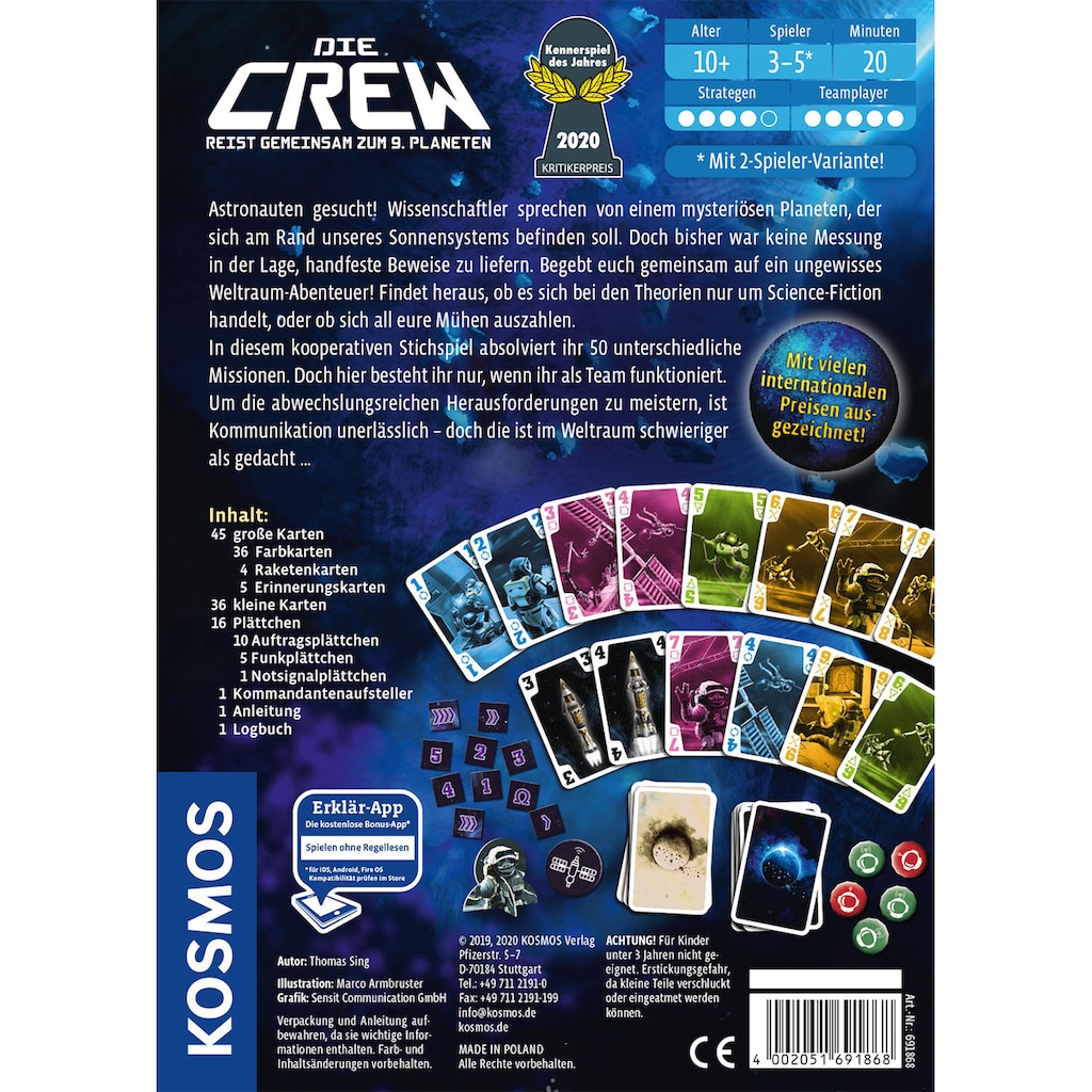 Kosmos Spiel »Die Crew - Auf der Suche nach dem 9. Planeten«