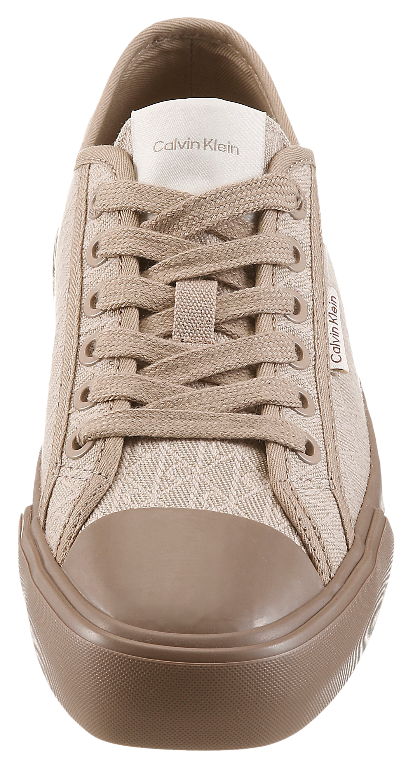 Calvin Klein Plateausneaker »VULC LOW LACEUP AOP CANVAS«  Freizeitschuh, Halbschuh, Schnürer mit Plateau