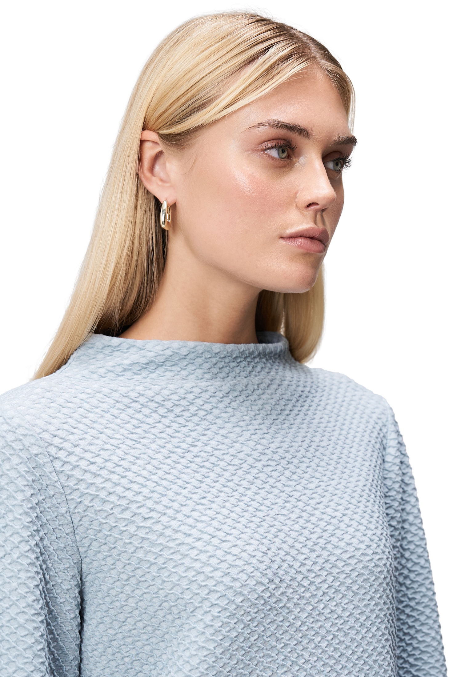 Zero Sweatshirt »Sweatshirt strukturiert Stehkragen«