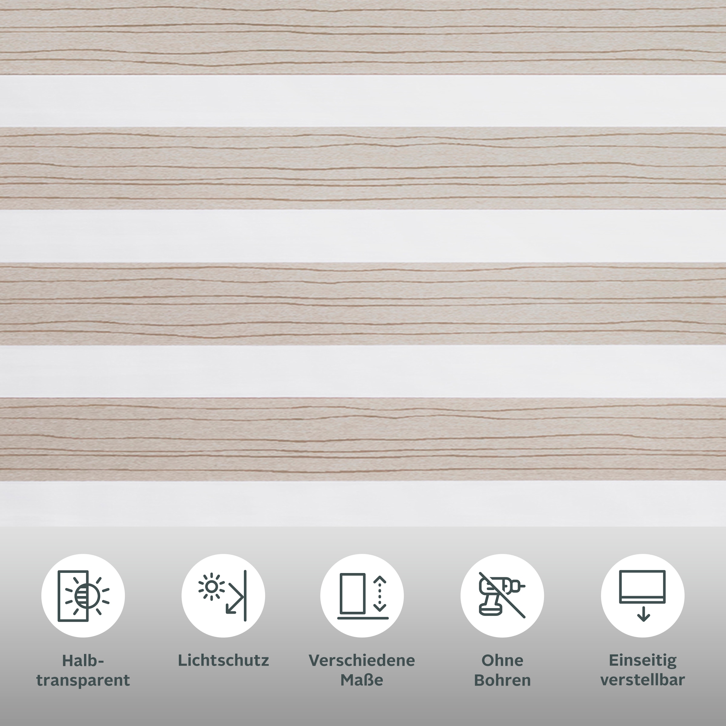 my home Doppelrollo »PAGELLA«, Lichtschutz, Blendschutz-Sichtschutz-Verdunkelung, ohne Bohren, freihängend, mit eingewebten Chenillefäden NEUHEIT!