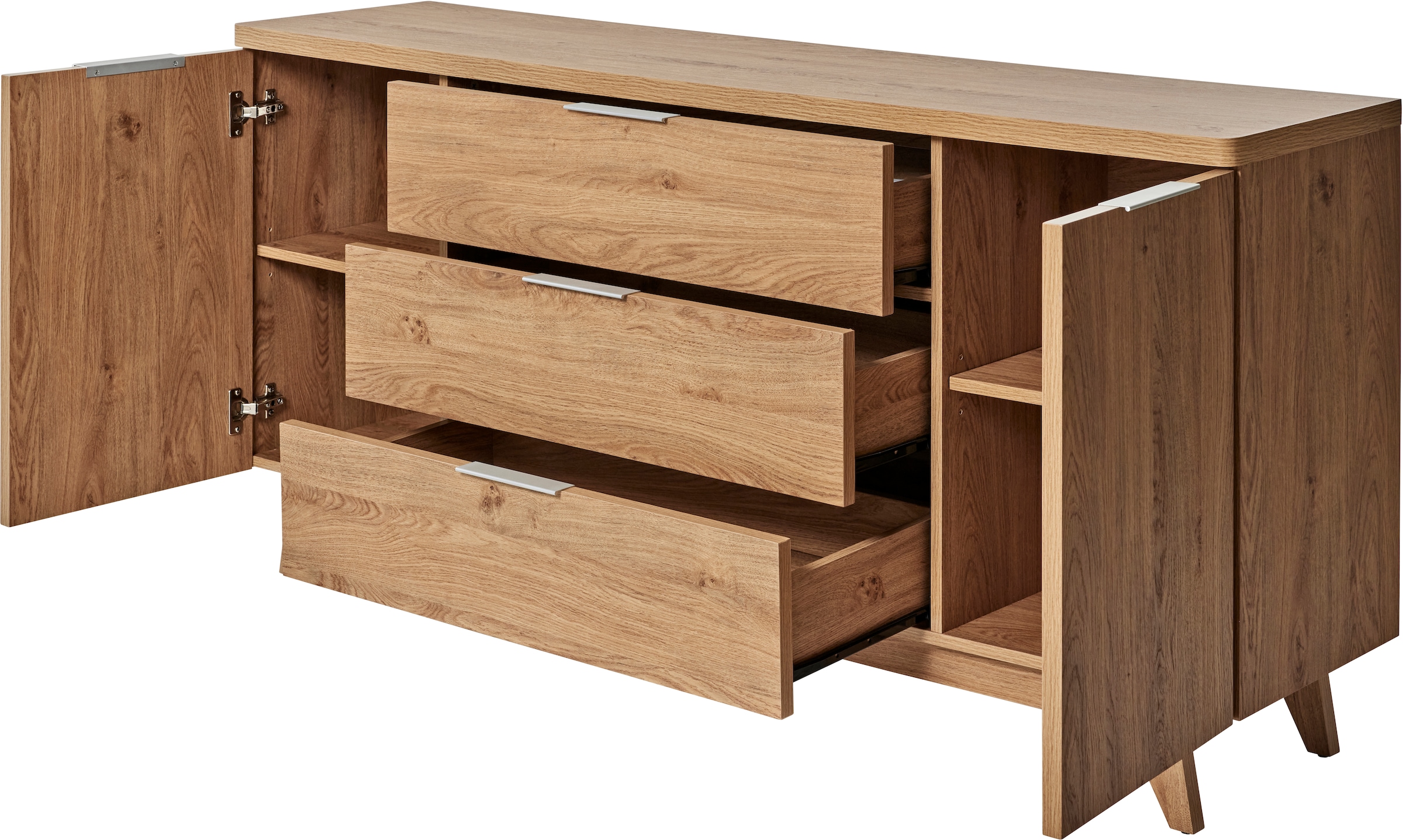 Jahnke Sideboard »LIBRE SB 150«, (1 St.), Sideboard, Kommode, skandinavisch, Montana-Eiche, Breite 150 cm