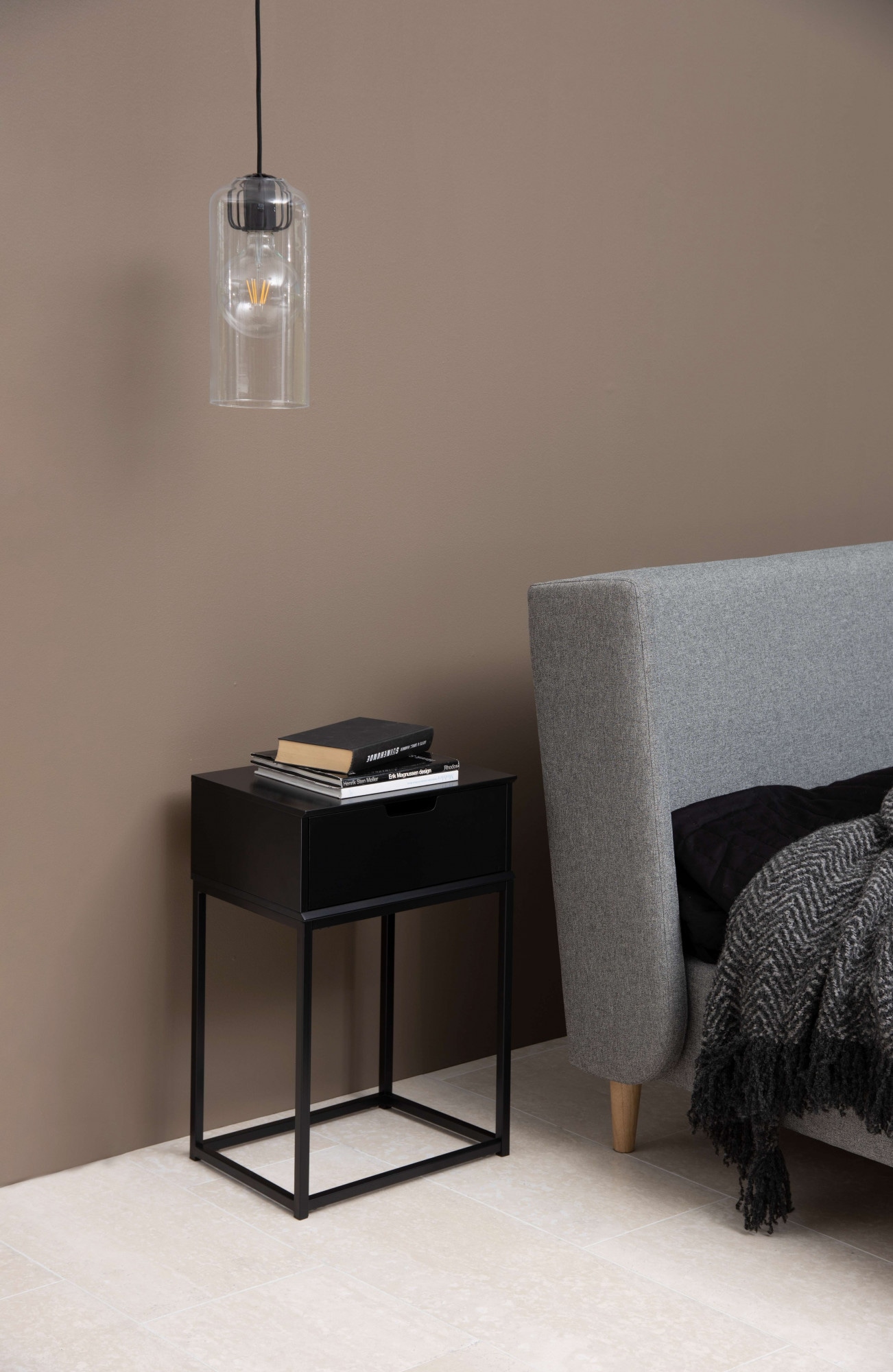 ACTONA GROUP Nachttisch »Mitra« Nachttisch, Nachtschrank mit 1 Schublade, Weiss oder Schwarz