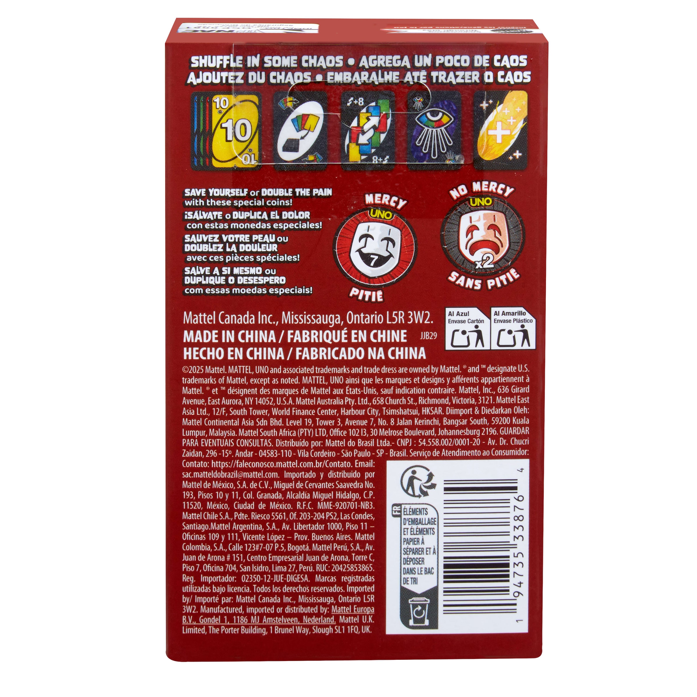 Mattel games Spiel »Erweiterungsset -UNO Show 'em No Mercy«