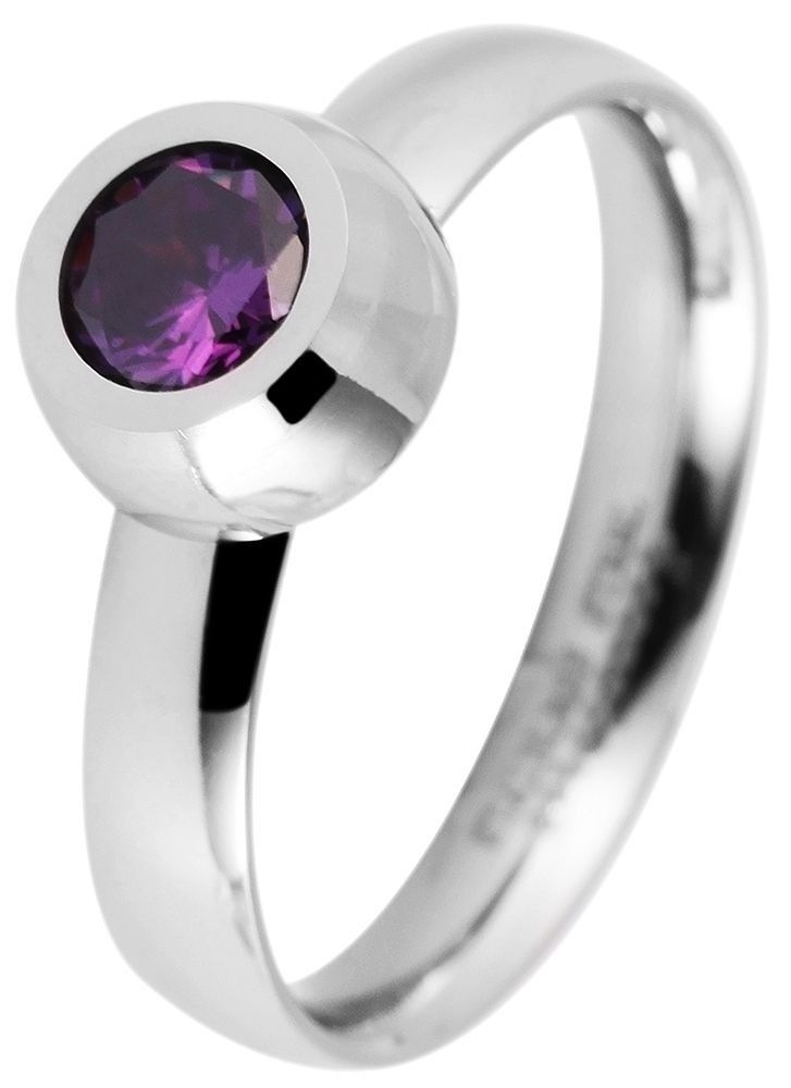 Adelia´s Fingerring »Ring aus Edelstahl mit Zirkonia«