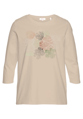 s.Oliver 3/4-Arm-Shirt, mit floralem Frontprint kaufen