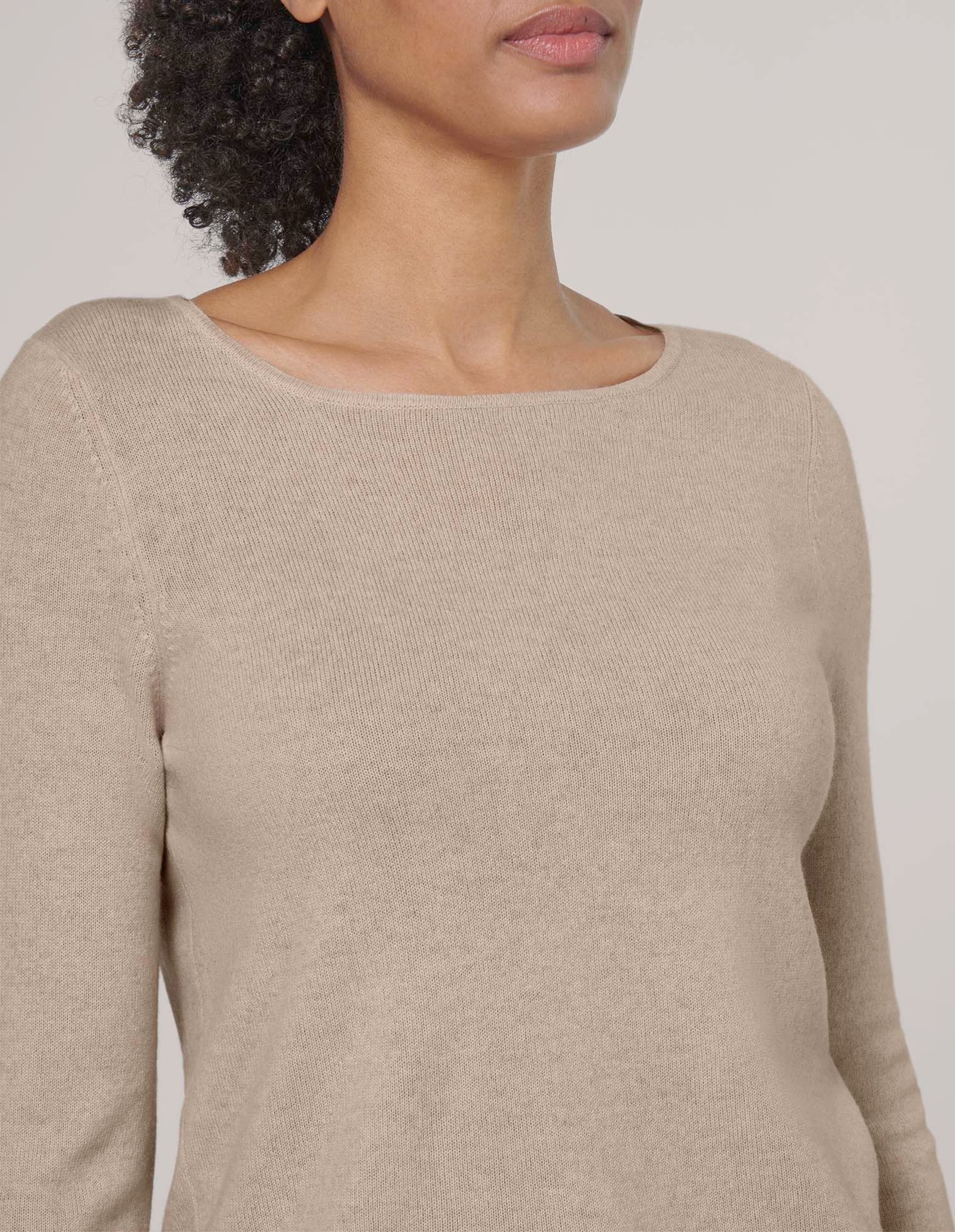 MADELEINE Longpullover »Strickpullover Kaschmirpullover mit U-Boot-Ausschnitt« Kaschmirpullover mit 3/4 Arm