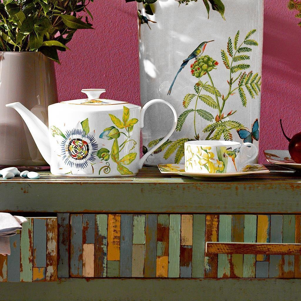 Villeroy & Boch Tasse »Teetasse mit Untertasse Amazonia 230 ml bunt« Spülmaschinenfest