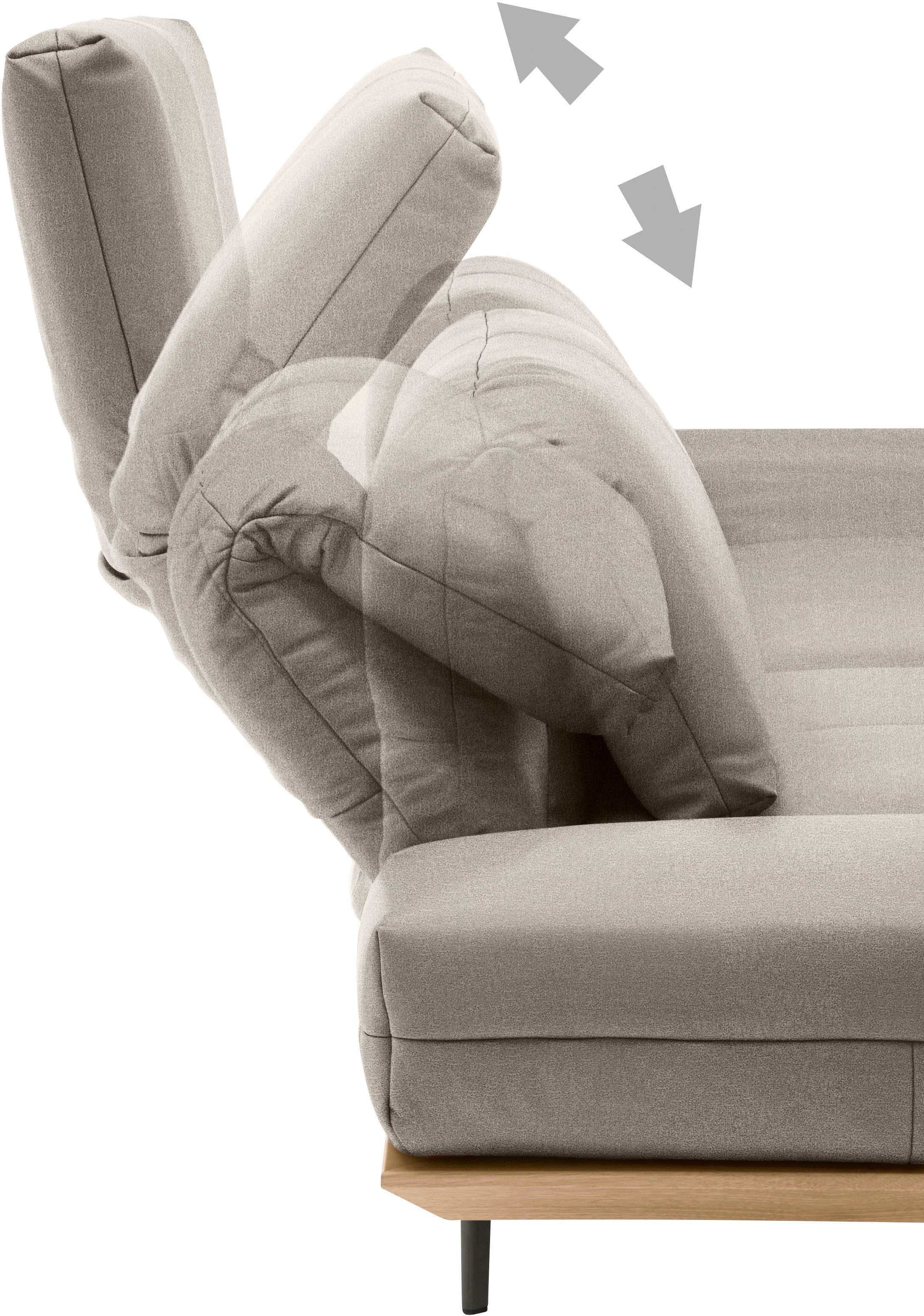 Creation BY ROLF BENZ 4-Sitzer »CR.420, Designsofa, Loungesofa«, in 2 Qualitäten, Holzrahmen in Eiche Natur oder Nußbaum, Breite 252 cm