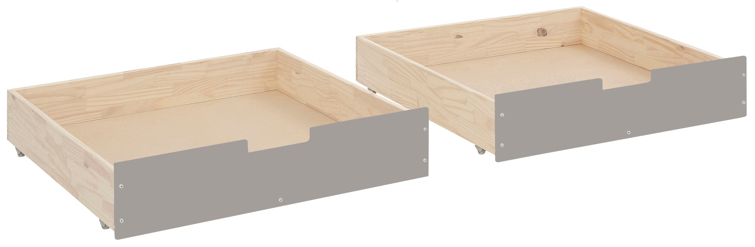 Lüttenhütt Bettschubkasten »Janne« 2er Set, Kiefernholz und MDF, Breite je Schubkasten 97 cm