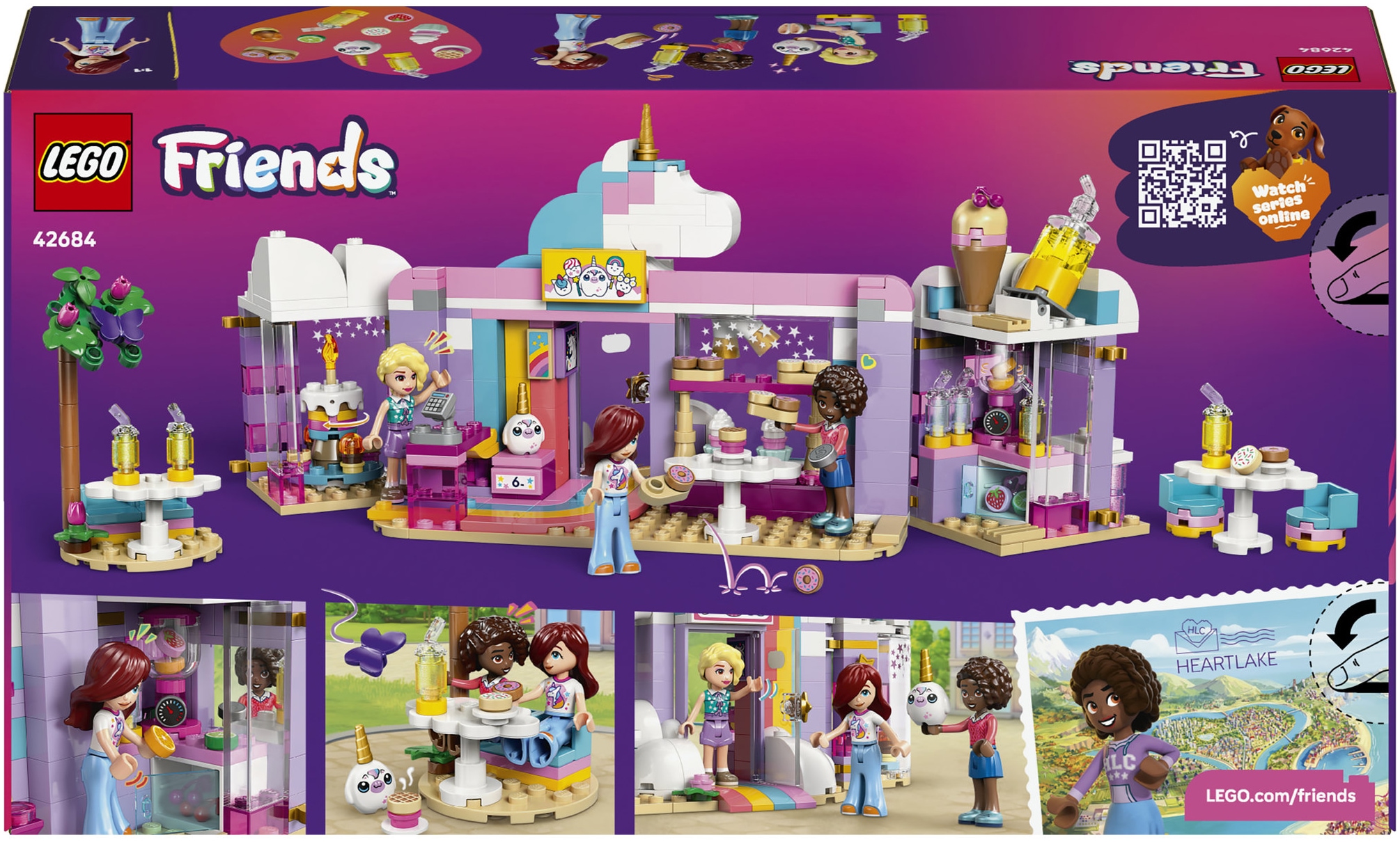 LEGO® Konstruktionsspielsteine »Einhorn-Traumcafé (42684), LEGO Friends« Made in Europe