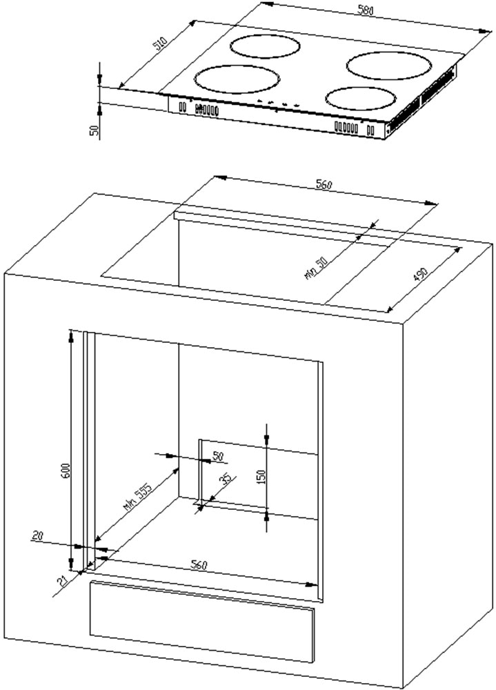 BASIC by Balculina Küchenzeile »Turin«, Breite 250 cm, wahlweise mit E-Geräten