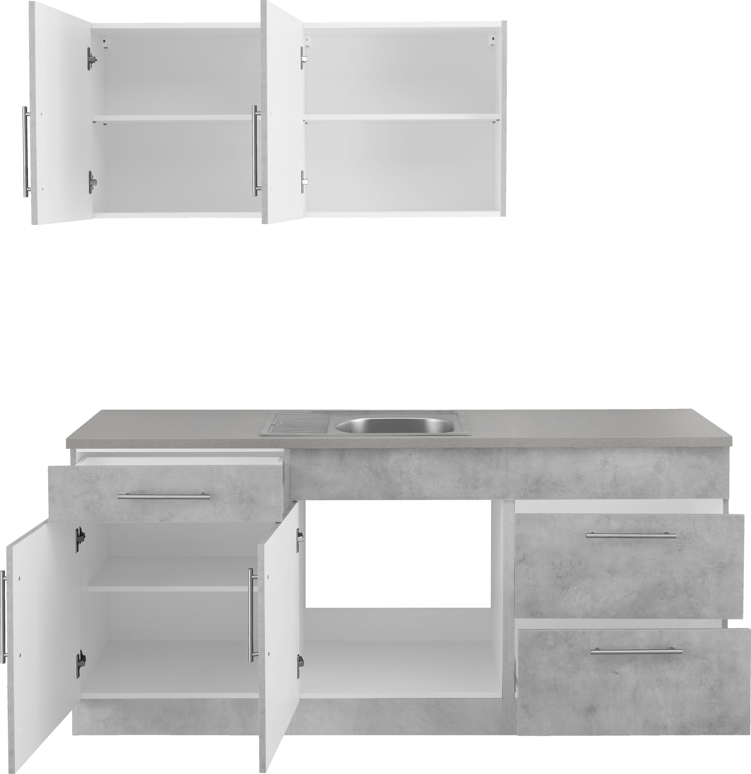 wiho Küchen Küche »Cali« wahlweise mit E-Geräten, Breite 180 cm