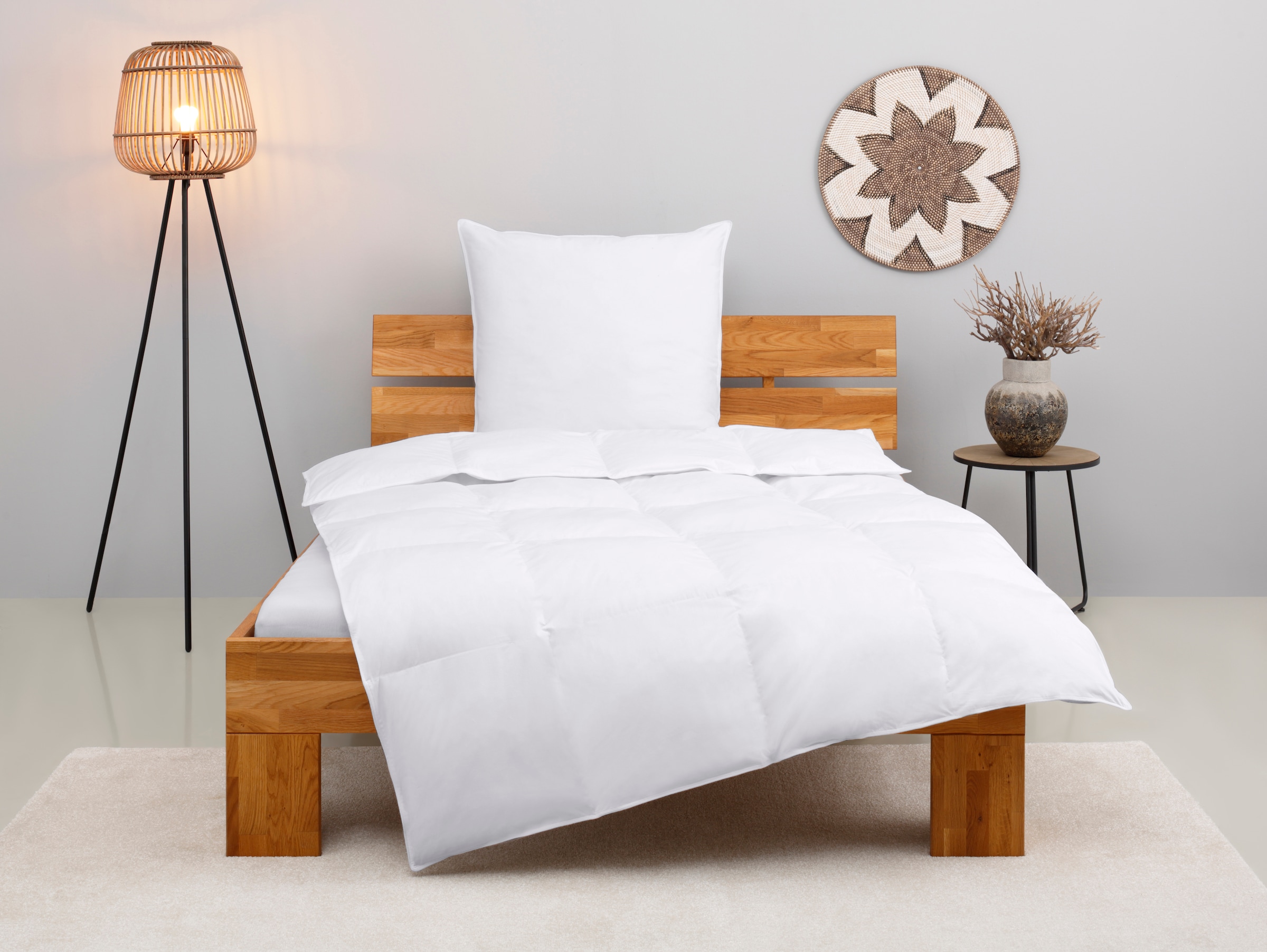 OTTO home Kunstfaserbettdecke + Kopfkissen "Taylore Set: 1 Bettdecke 135x200 cm & 1 Kissen 80x80 cm oder 40x80 cm" Sommer, Herbst & Winter