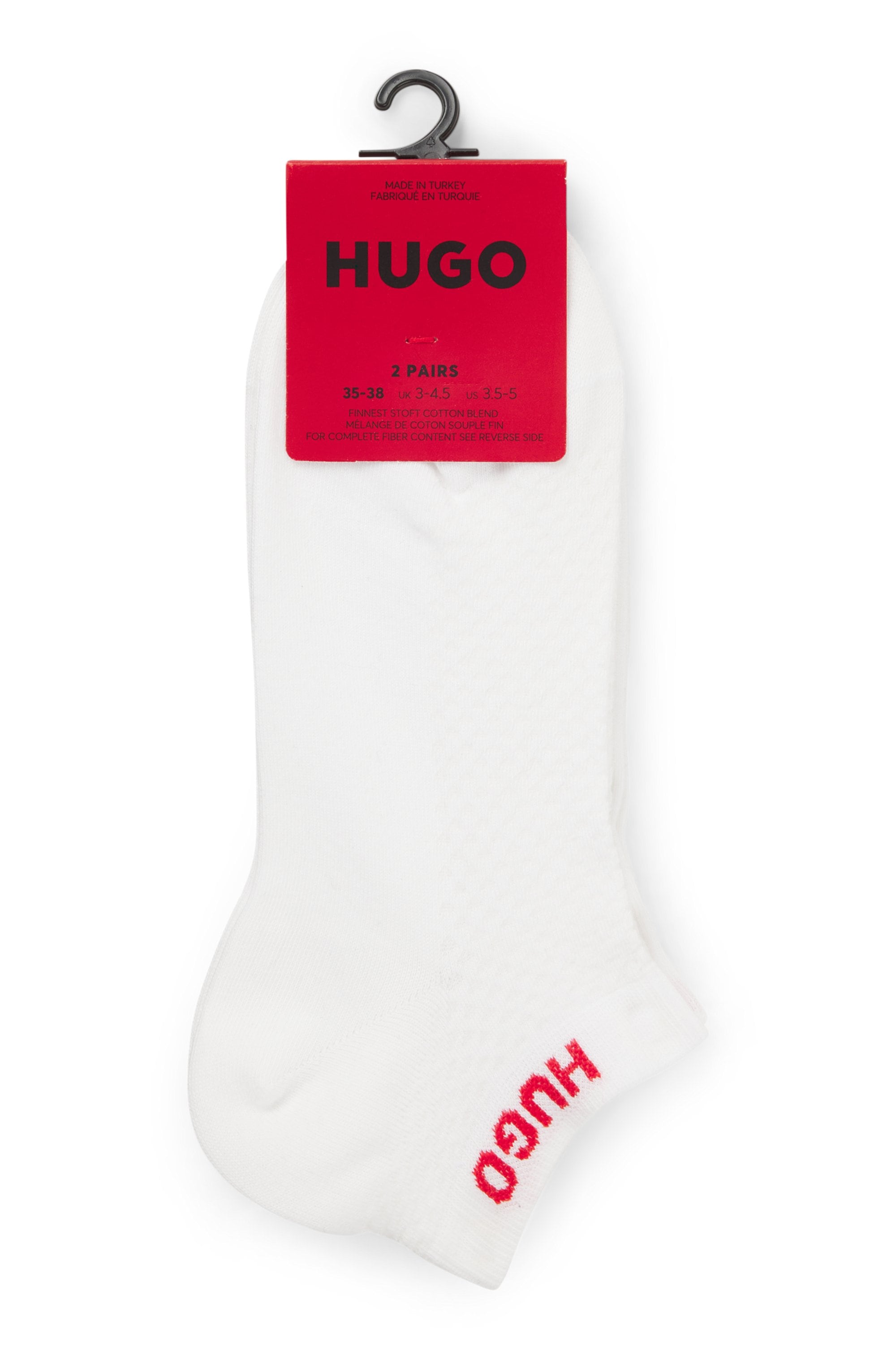 HUGO Underwear Kurzsocken Logos am Rand