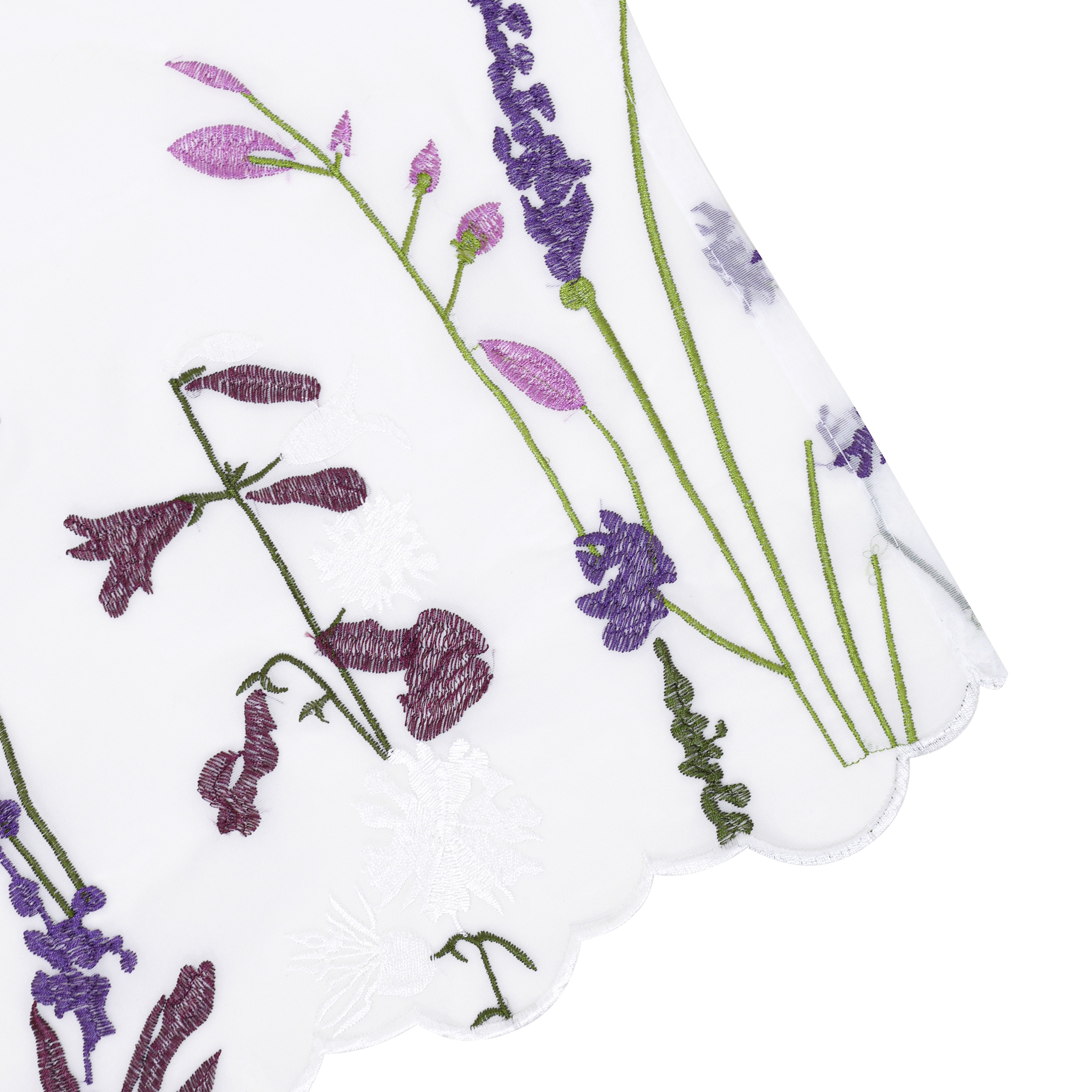 OTTO home Scheibengardine »Bille« Durchzuglöcher 1 Stk. tlg. transparent, mit einseitiger Stickerei, waschbar, Blumen