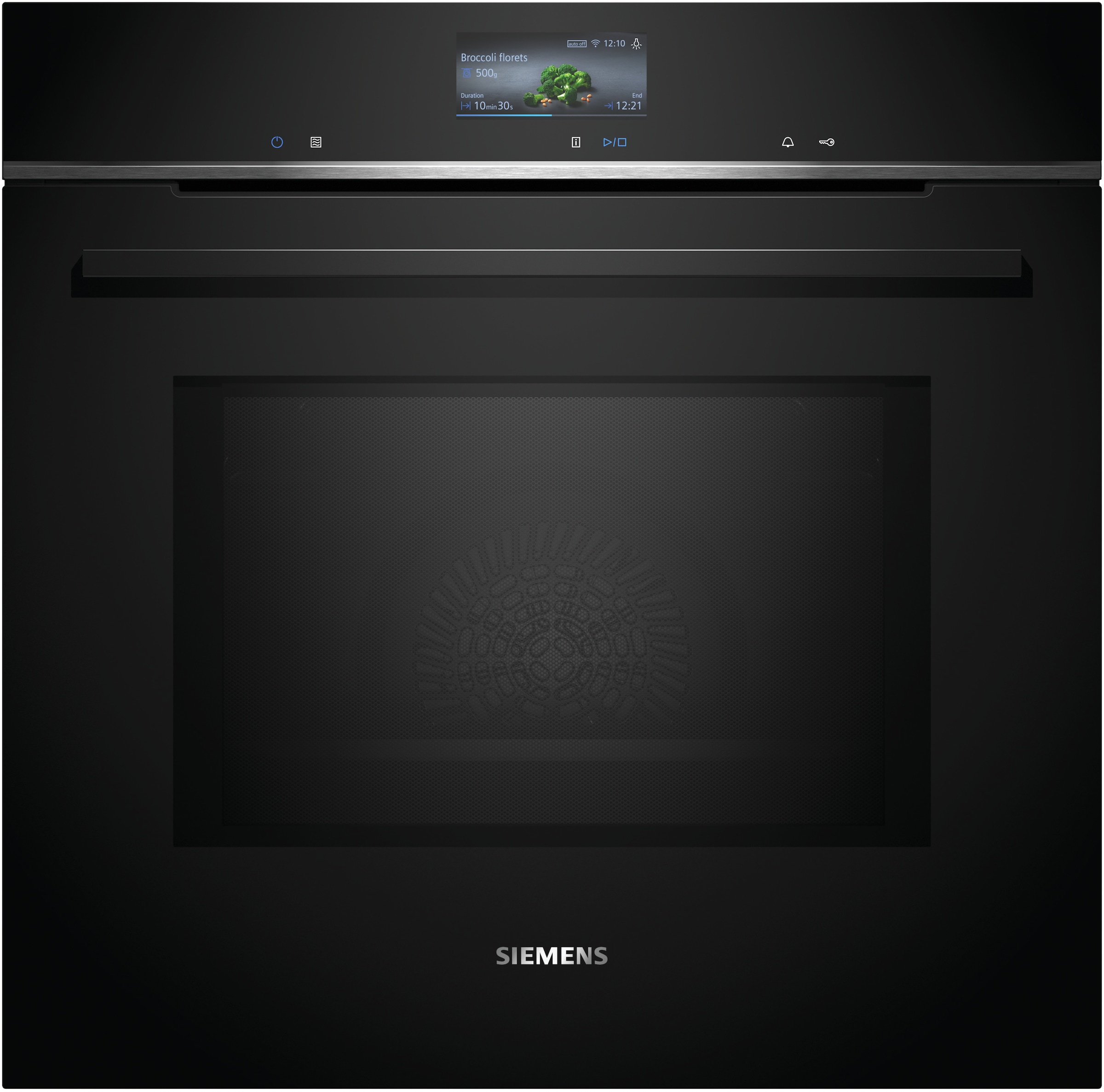 SIEMENS Backofen mit Mikrowelle iQ700 "HM776GKB1" mit 1-fach-Teleskopauszug Perfektes Gelingen von Gerichten durch Kochassistent