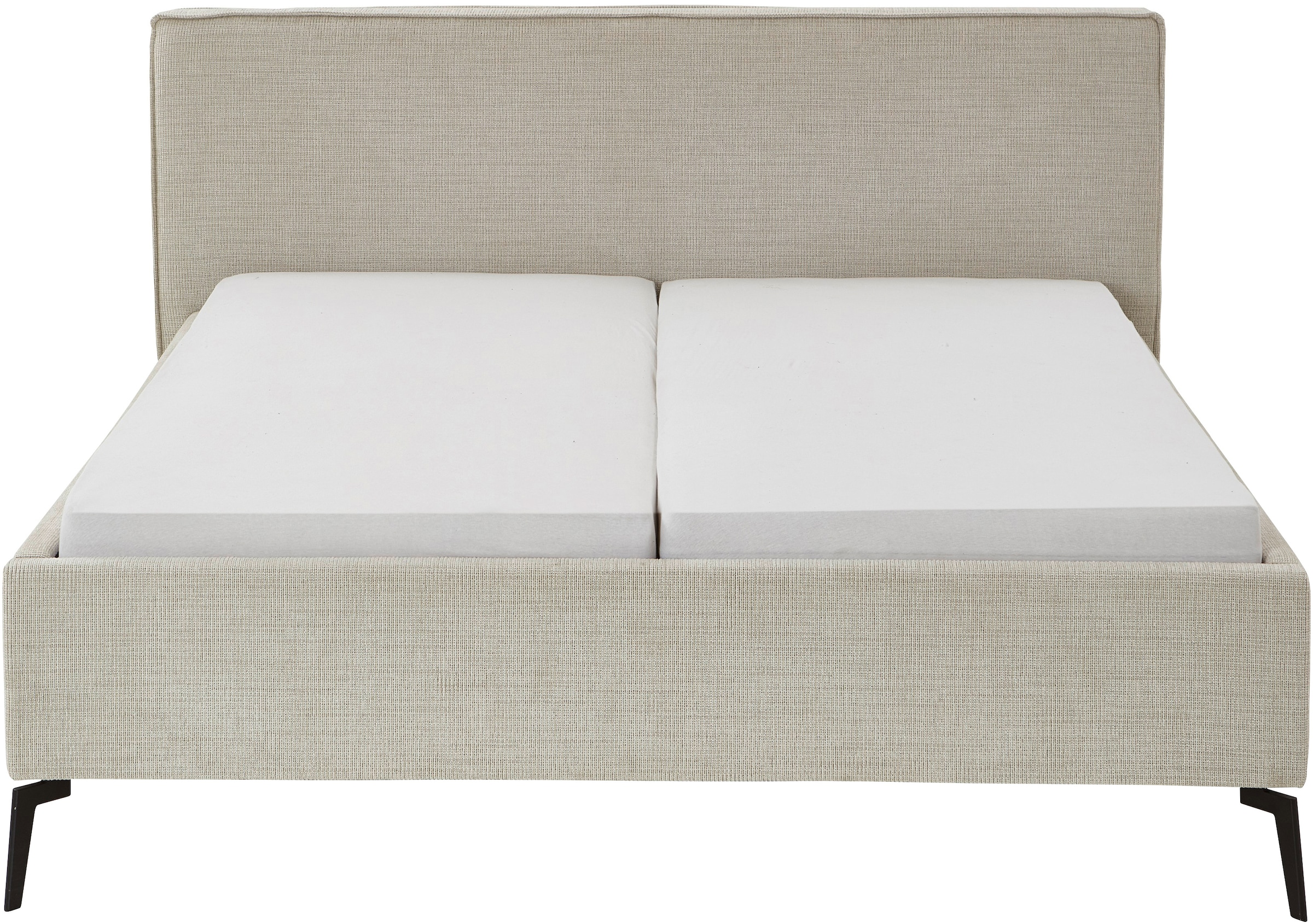 meise.möbel Polsterbett »Riva II« mit schwarzen Metallfüßen, wahlweise mit Bettkasten