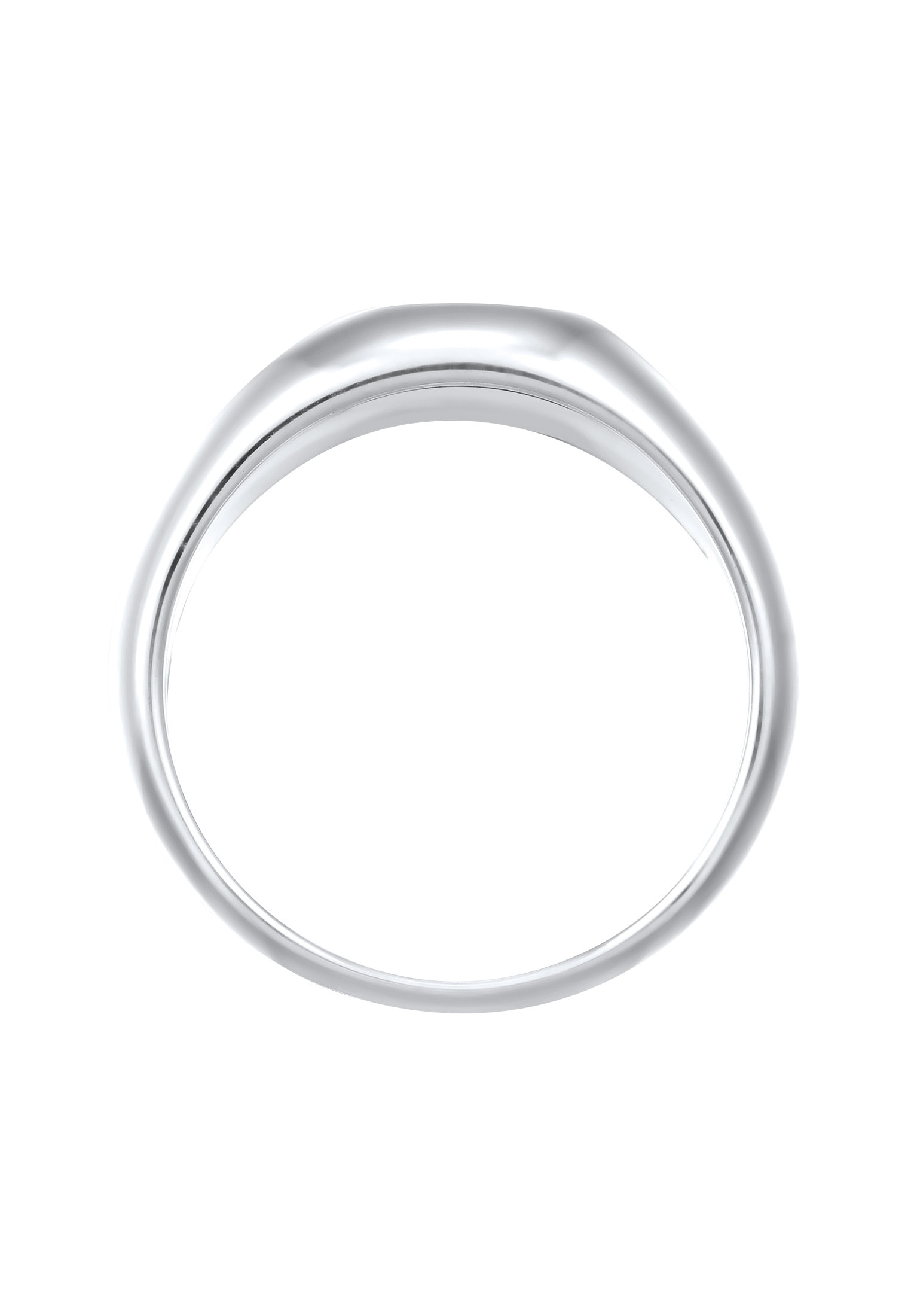 Kuzzoi Siegelring »Ring Siegelring Emaille Oval 925 Sterling Silber«