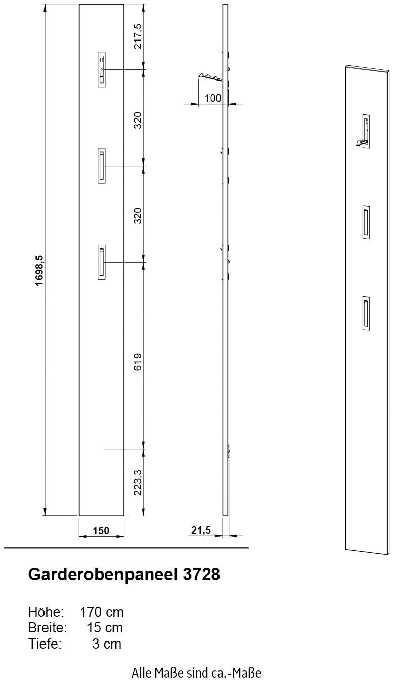 GERMANIA Garderoben-Set »GW-Utah«, (Set, 3 St.)