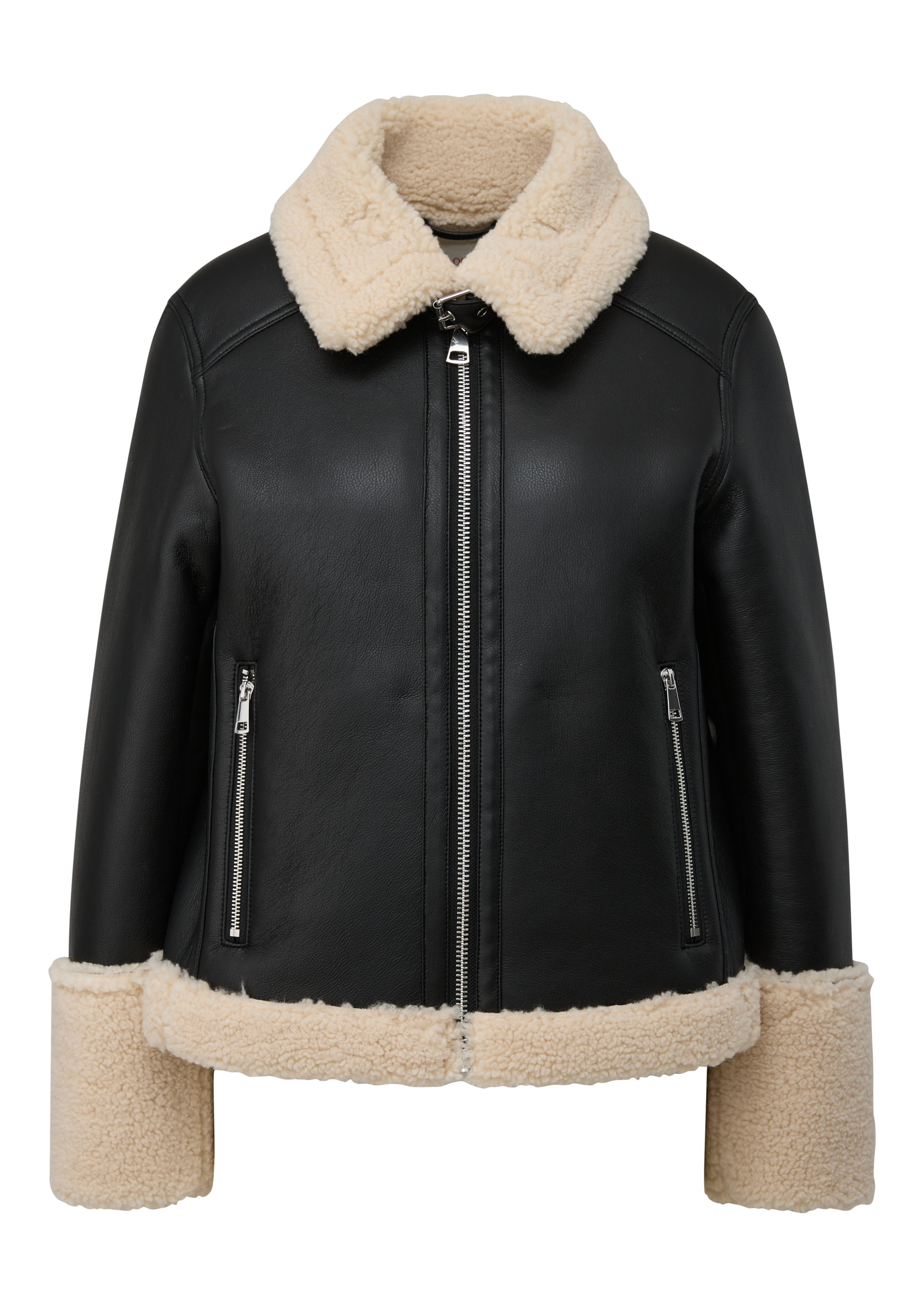 s.Oliver Bikerjacke, ohne Kapuze, mit Umschlagkragen