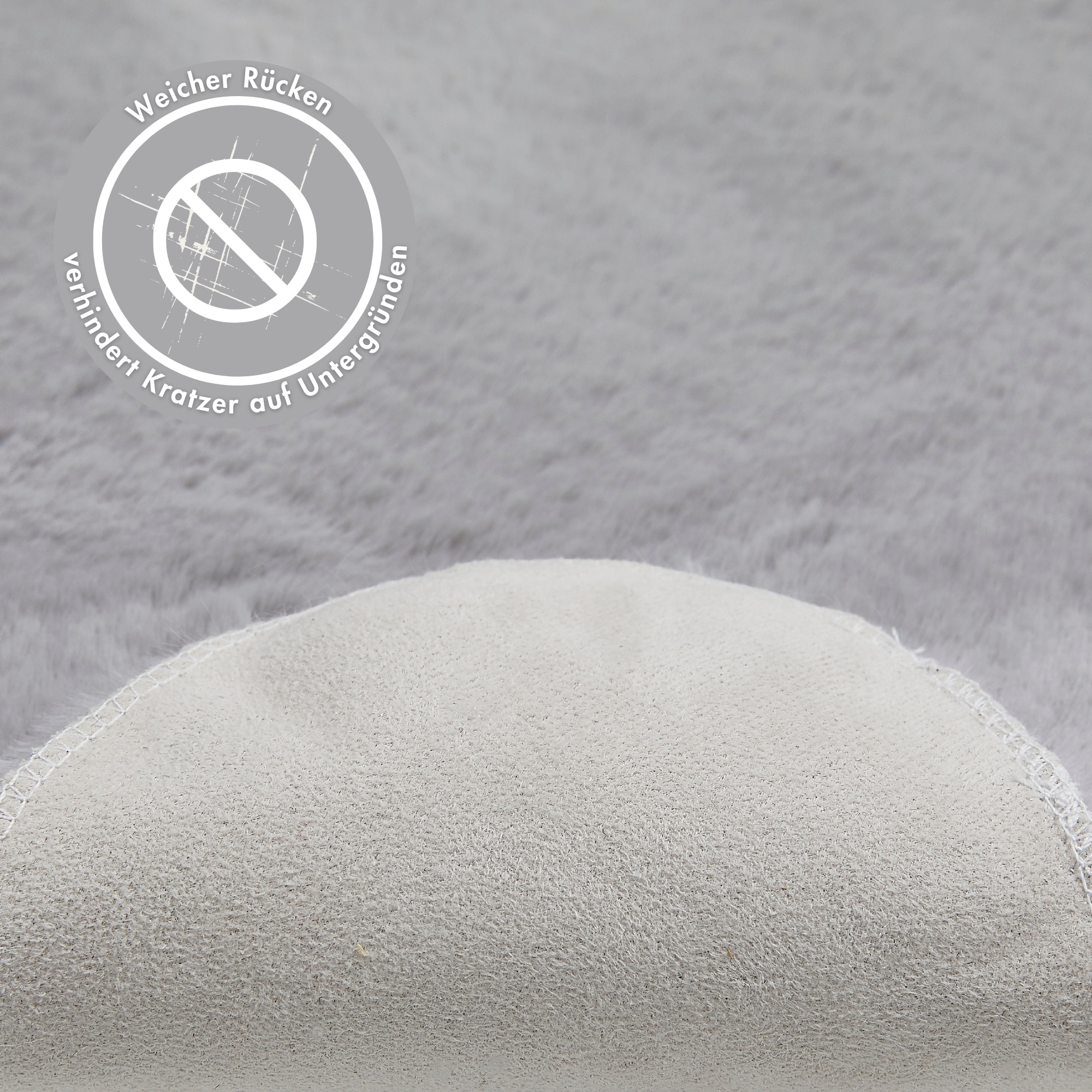 my home Fellteppich »Lugano« fellförmig 30 mm Höhe Kunstfell, Uni Farben, weich & kuschelig, auch als 2er Set erhältlich