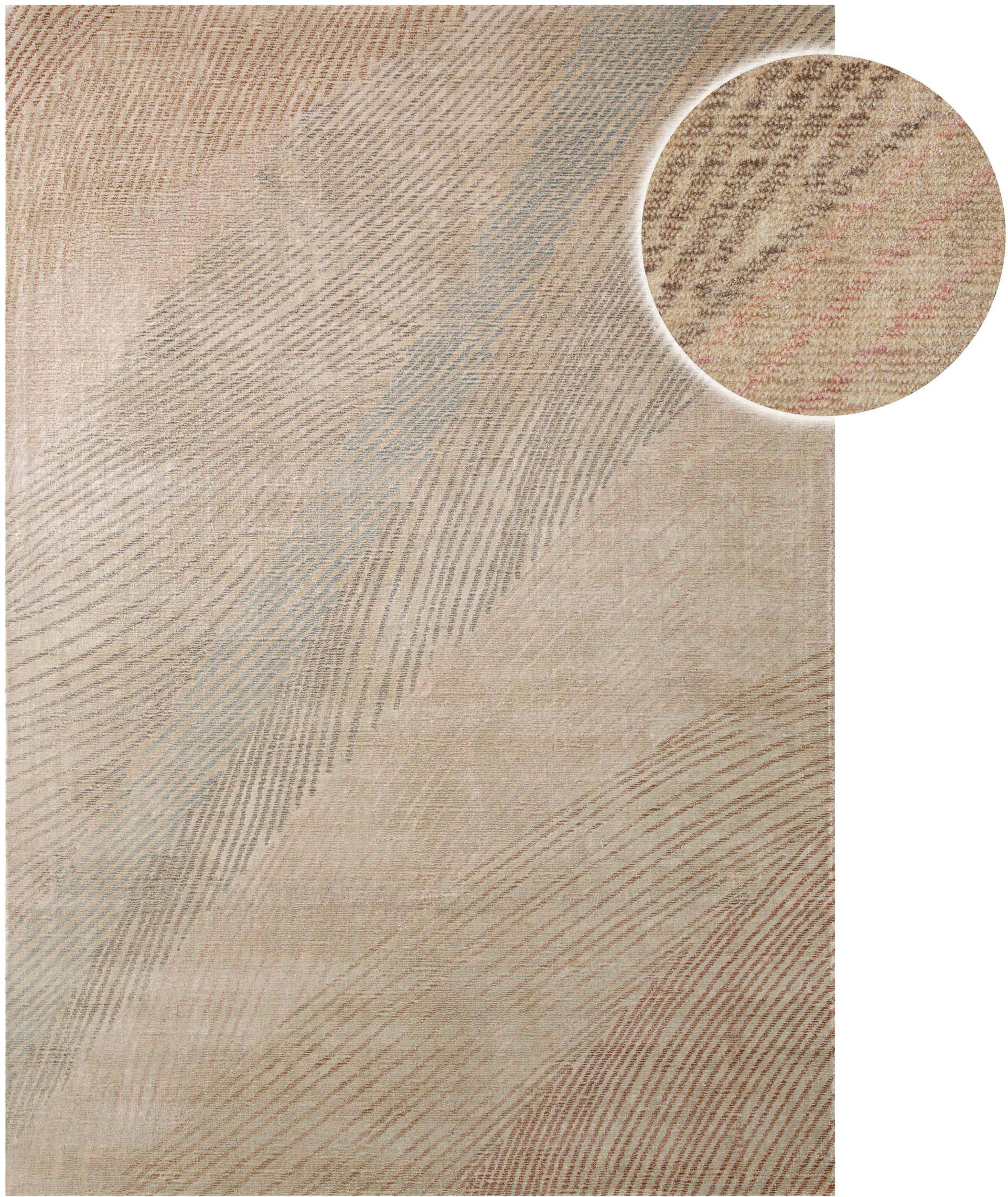 Wecon home Teppich »Skai« rechteckig 6 mm Höhe VIskose/Wolle, modern, abstrakt, handgetuftet, robust, pflegeleicht