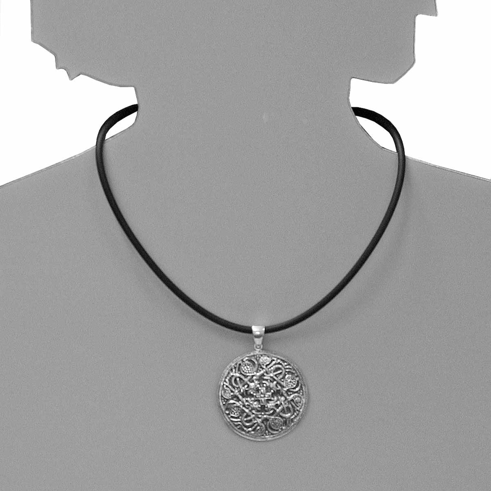 OSTSEE-SCHMUCK Kettenanhänger »- Hiddensee 40 mm rund - Silber 925/000 -,«