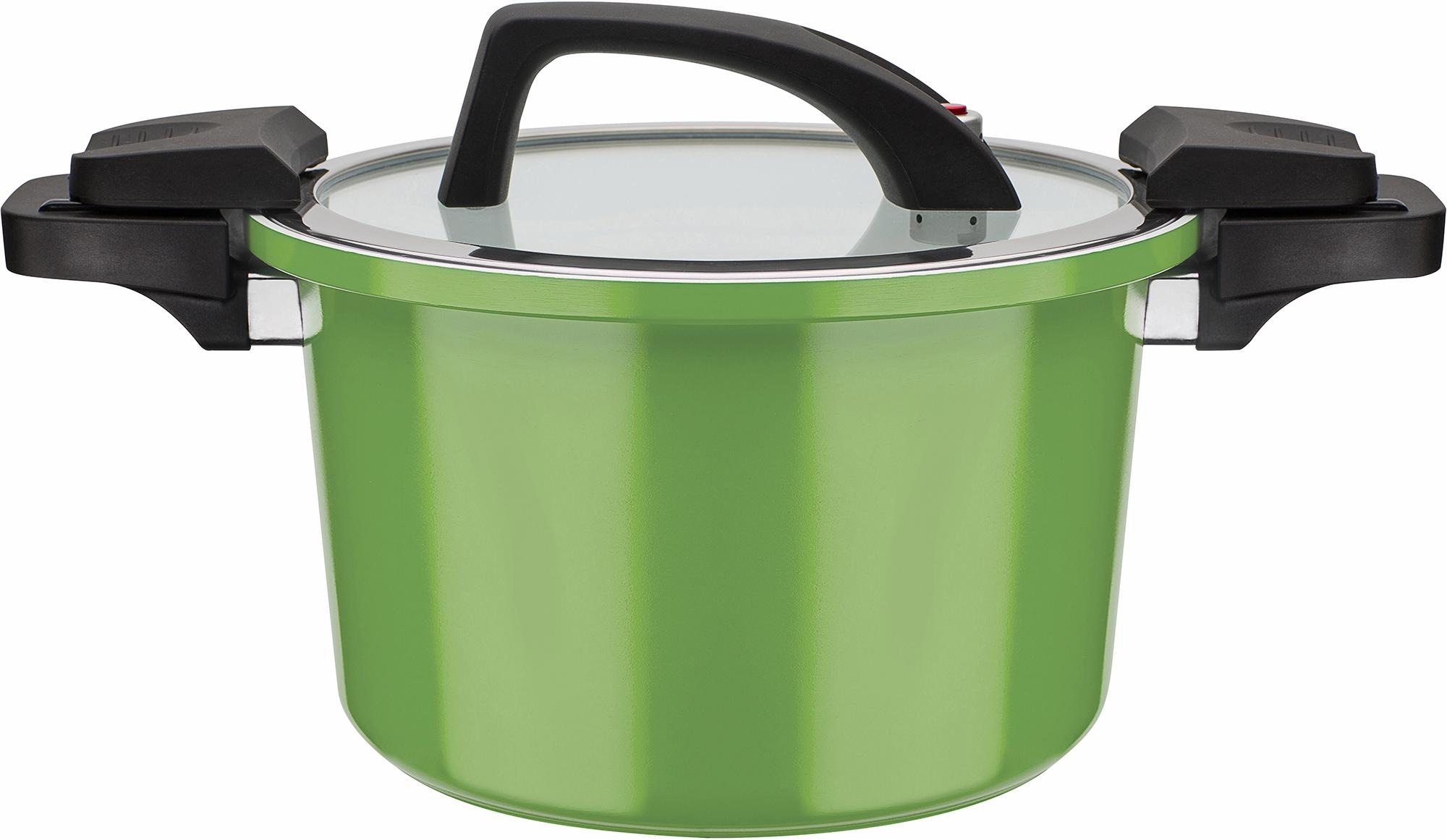 Dampfgartopf Jahren XXL green«, mit Induktion 3 tlg.), »ceramica Aluminium, Garantie GSW Dampfkochtopf, (1