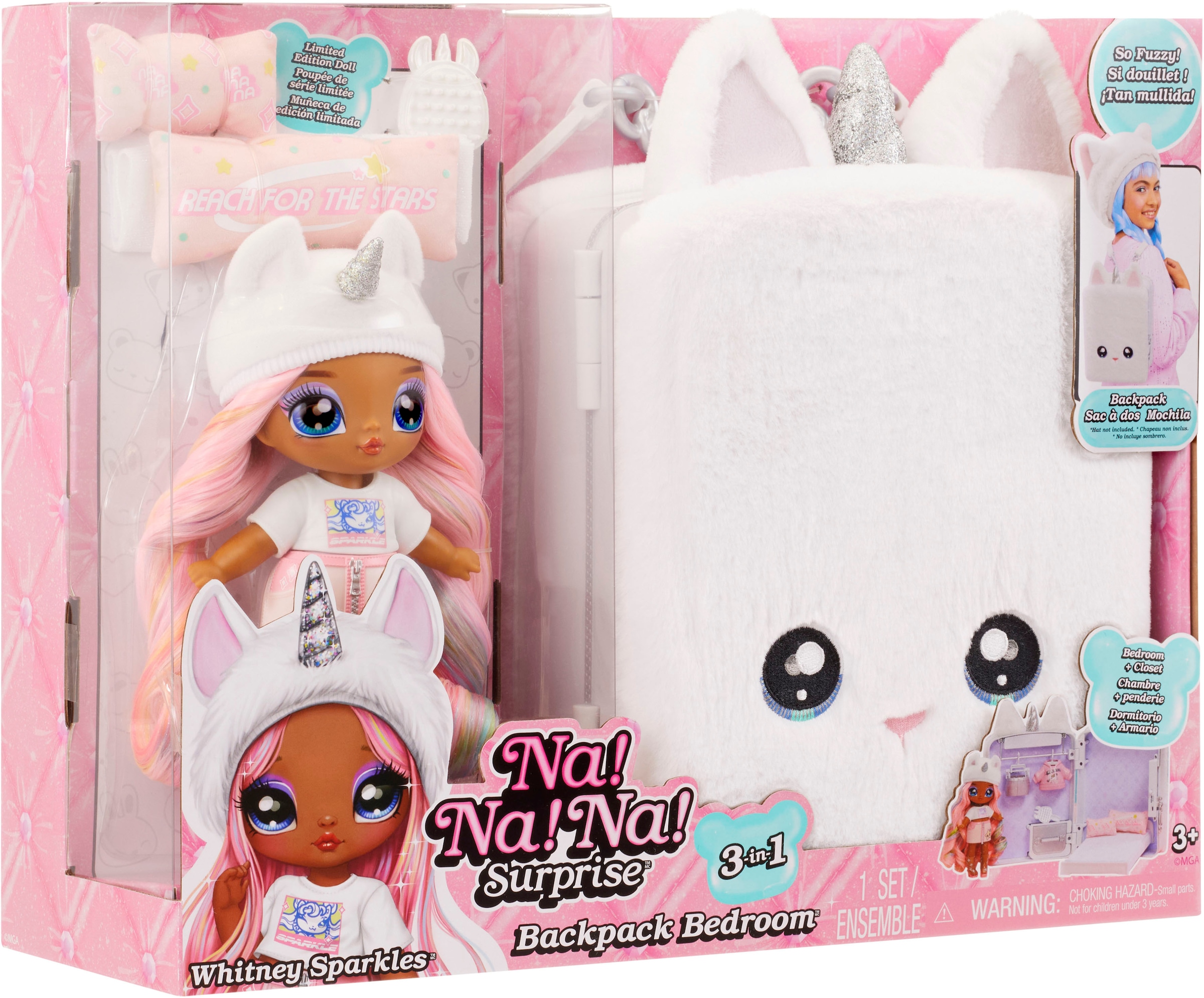 MGA ENTERTAINMENT Puppenmöbel »3in1 Backpack Bedroom Unicorn - Whitney Sparkles«, Na! Na! Na! Surprise