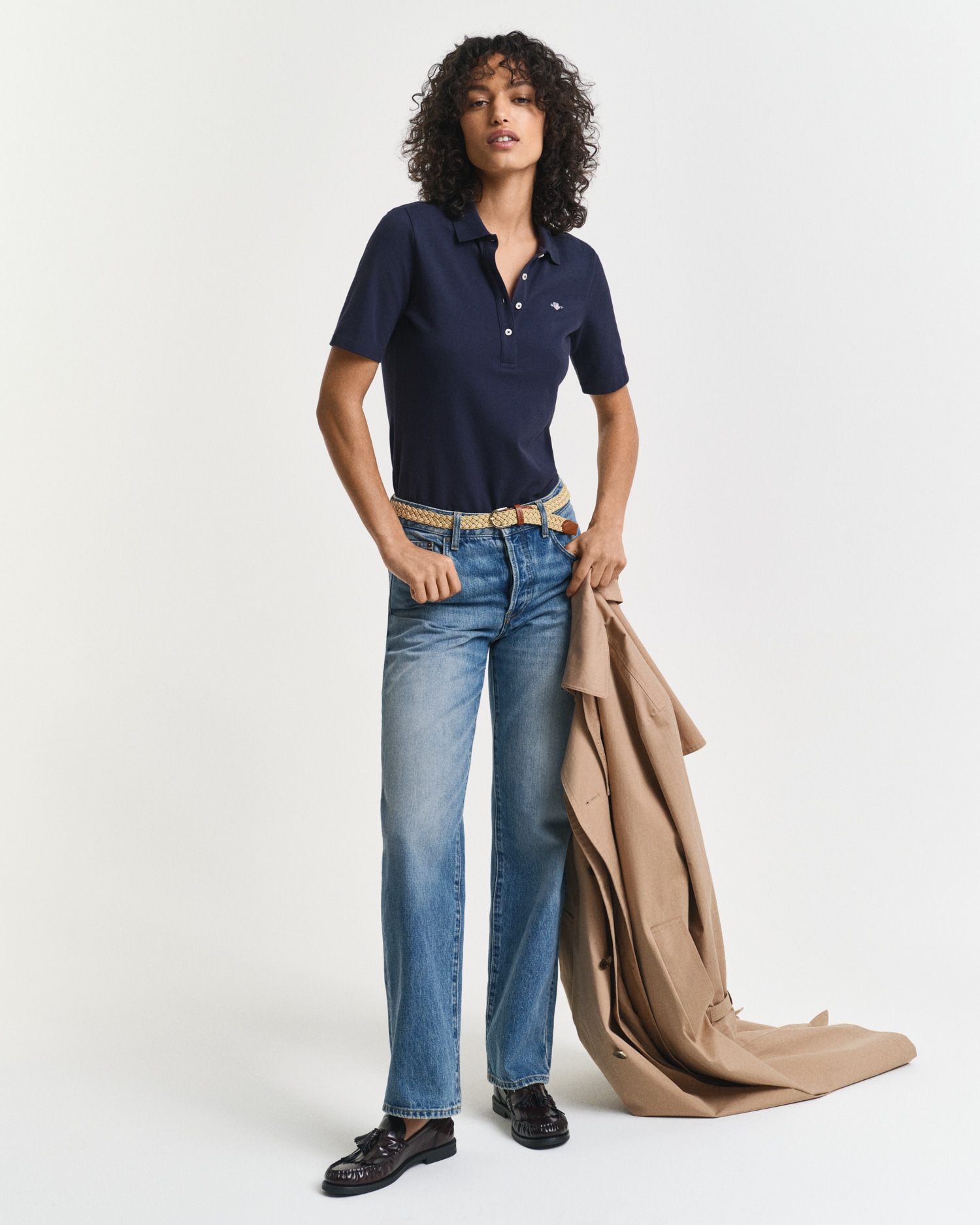 Gant Poloshirt »SLIM SHIELD KA PIQUE POLO«, mit grafischer Logostickerei auf der Brust