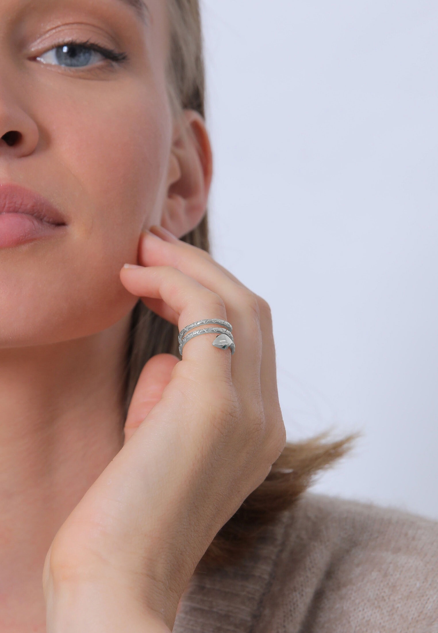 Elli Silberring »Ring Pinky Schlange Statement 925 Silber«