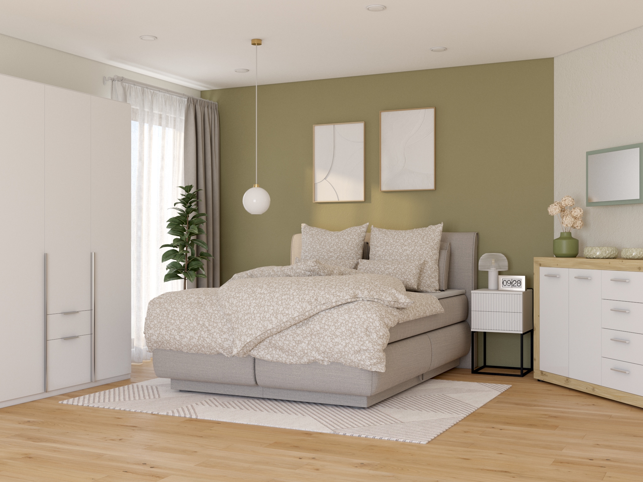 FORTE Sideboard »Baccio« Breite ca. 197 cm, 4 Türen, 4 Schubladen