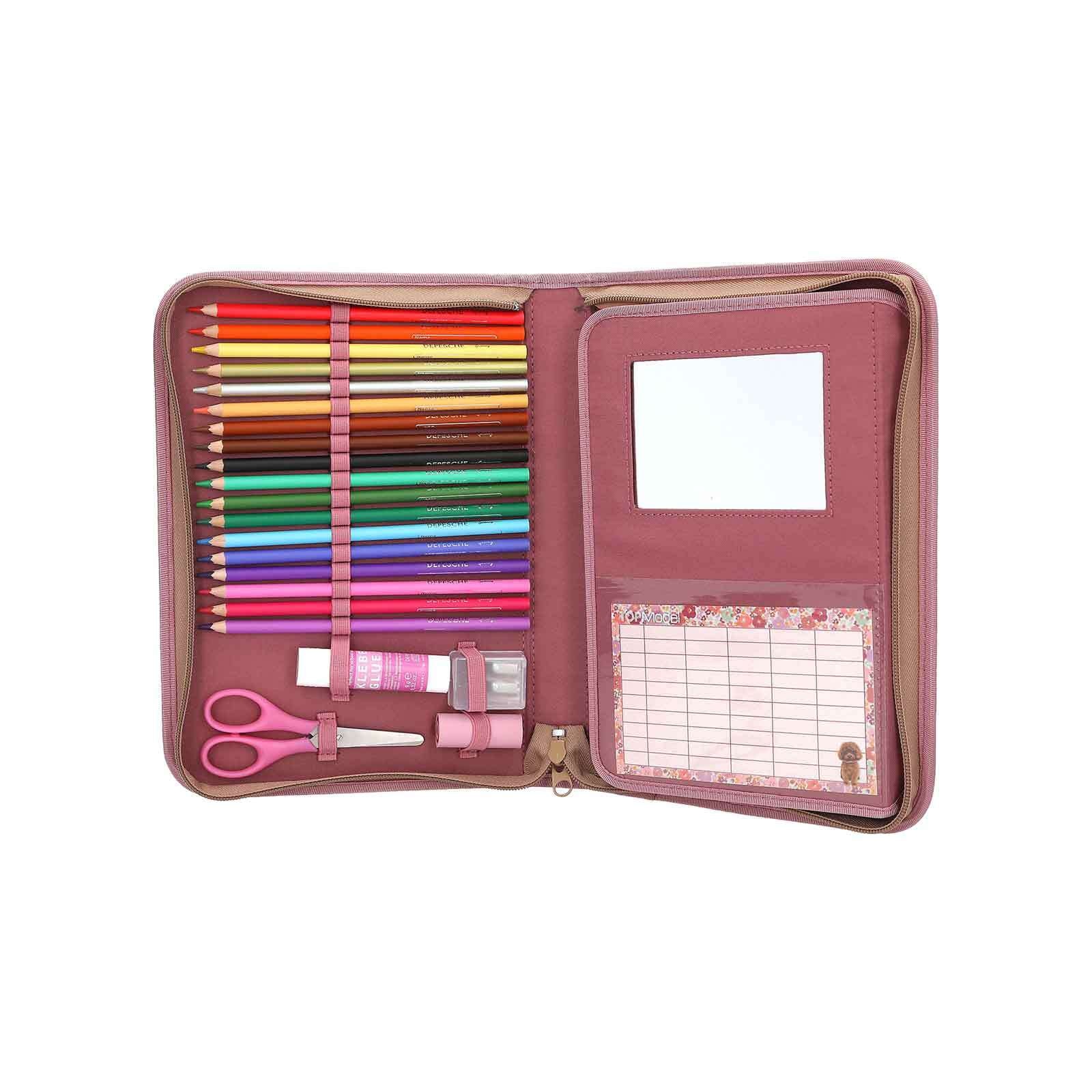 Depesche Buntstift »Große Federtasche TOPModel 4,5 x 20 x 28 cm bunt«