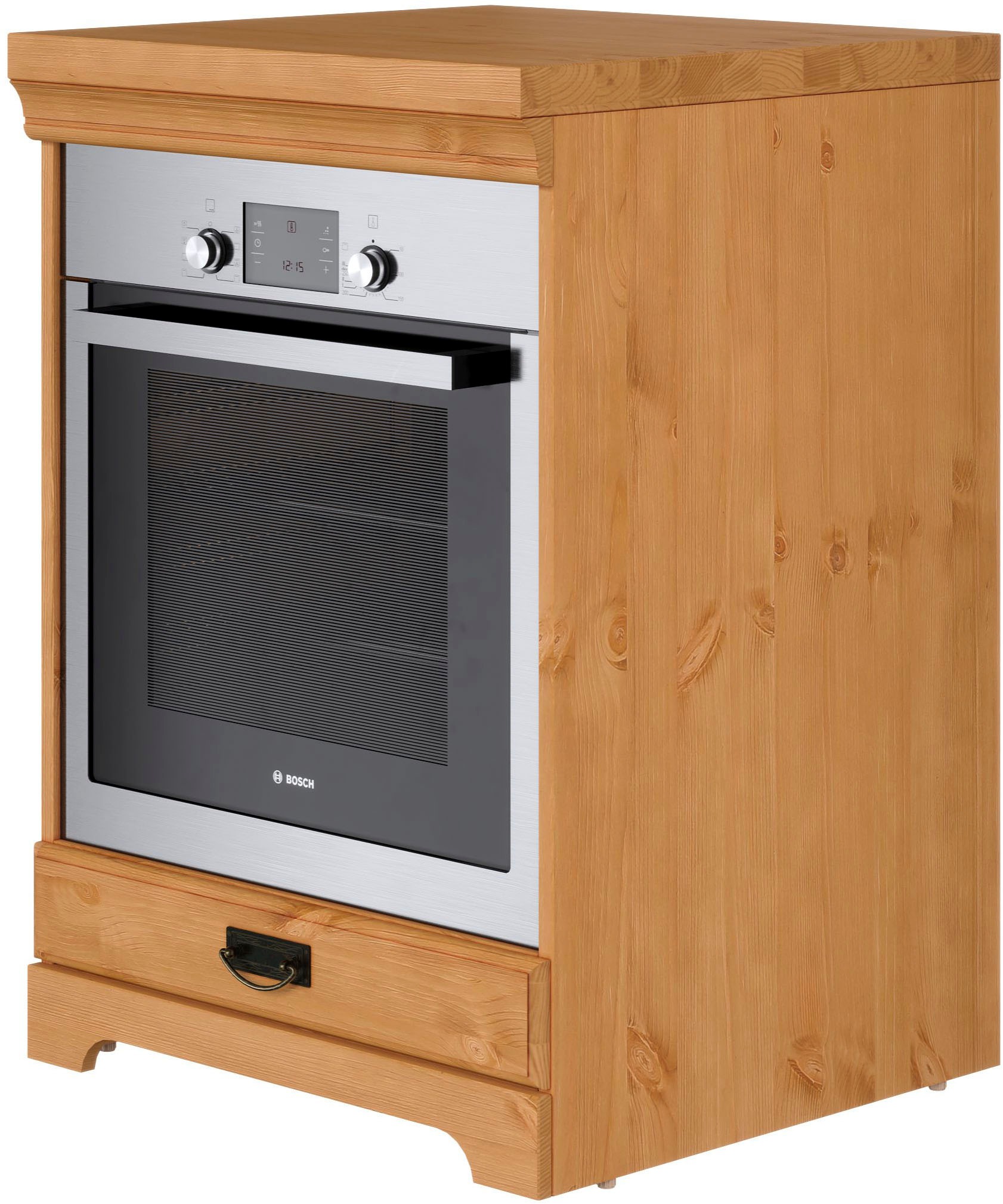 Home affaire Herdumbauschrank »Rügen« Breite 60 cm, Kiefer massiv, Nischenmaß Herd B/T/H 56,7/54,2/60,5 cm