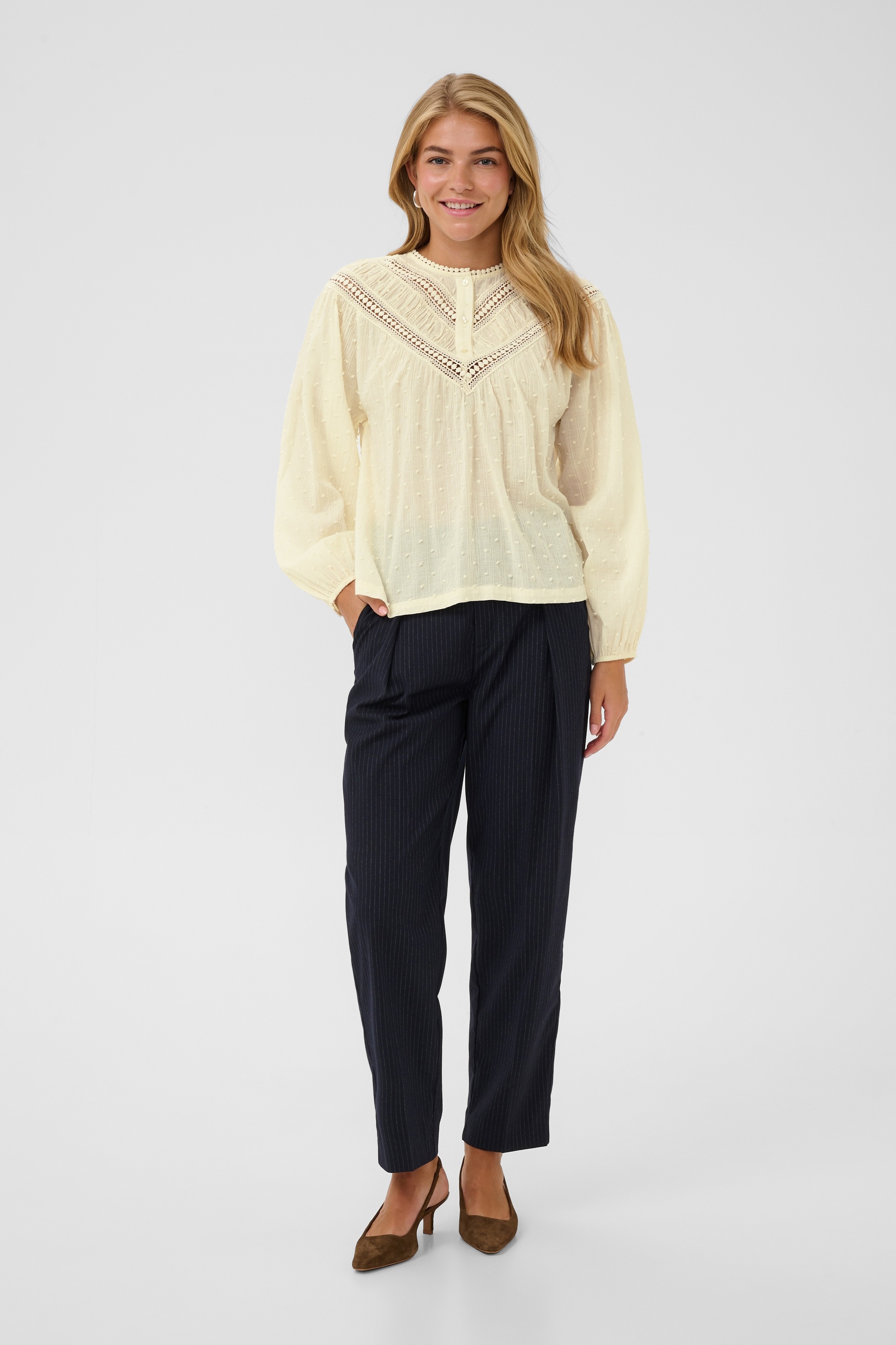 Saint Tropez Langarmbluse »TuttiSZ Blouse« Baumwolle, A-shape